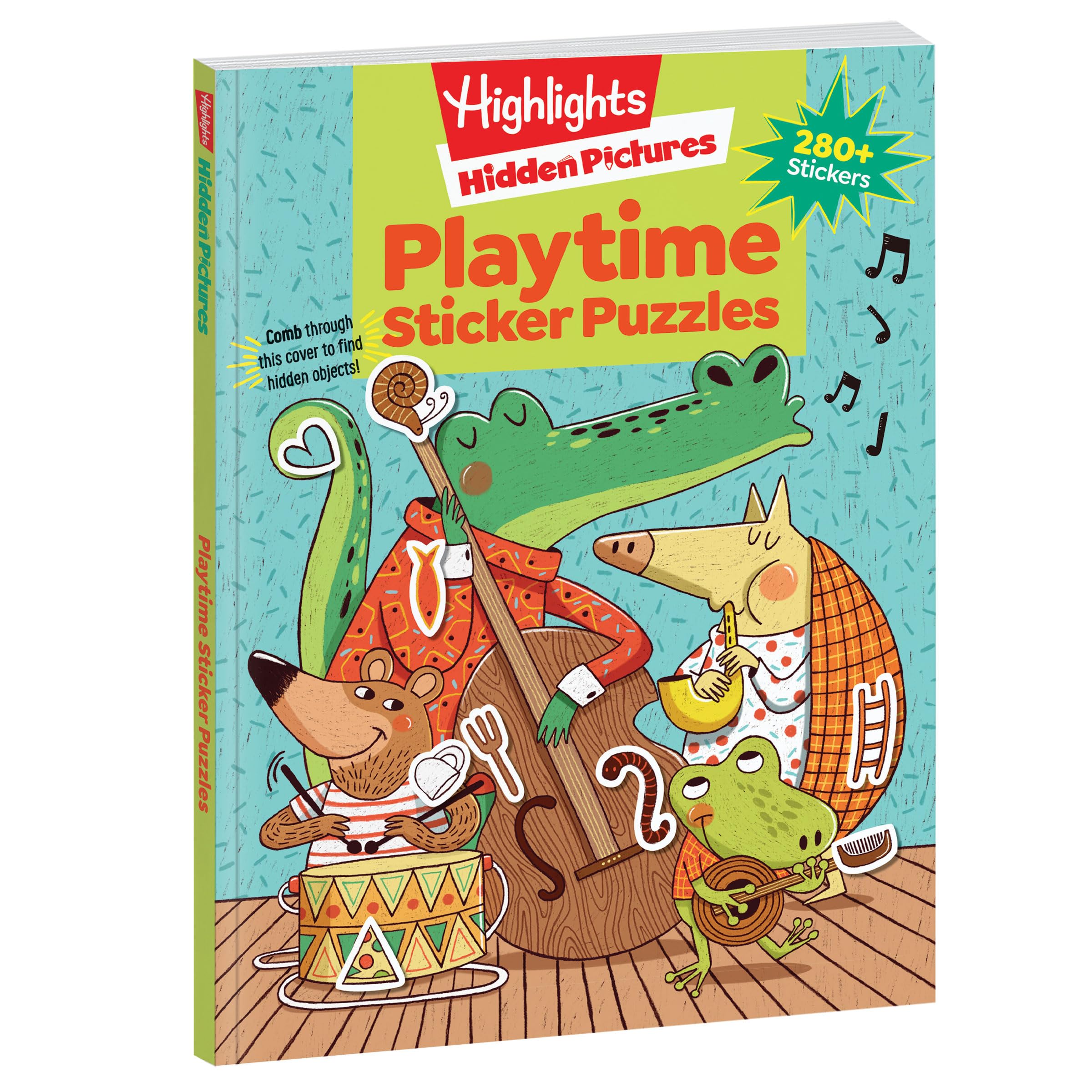 Playtime Sticker Puzzles for Kids - Highlights™ Sticker Hidden Pictures® Activity Book - Fun Learning Games for Classroom & Travel