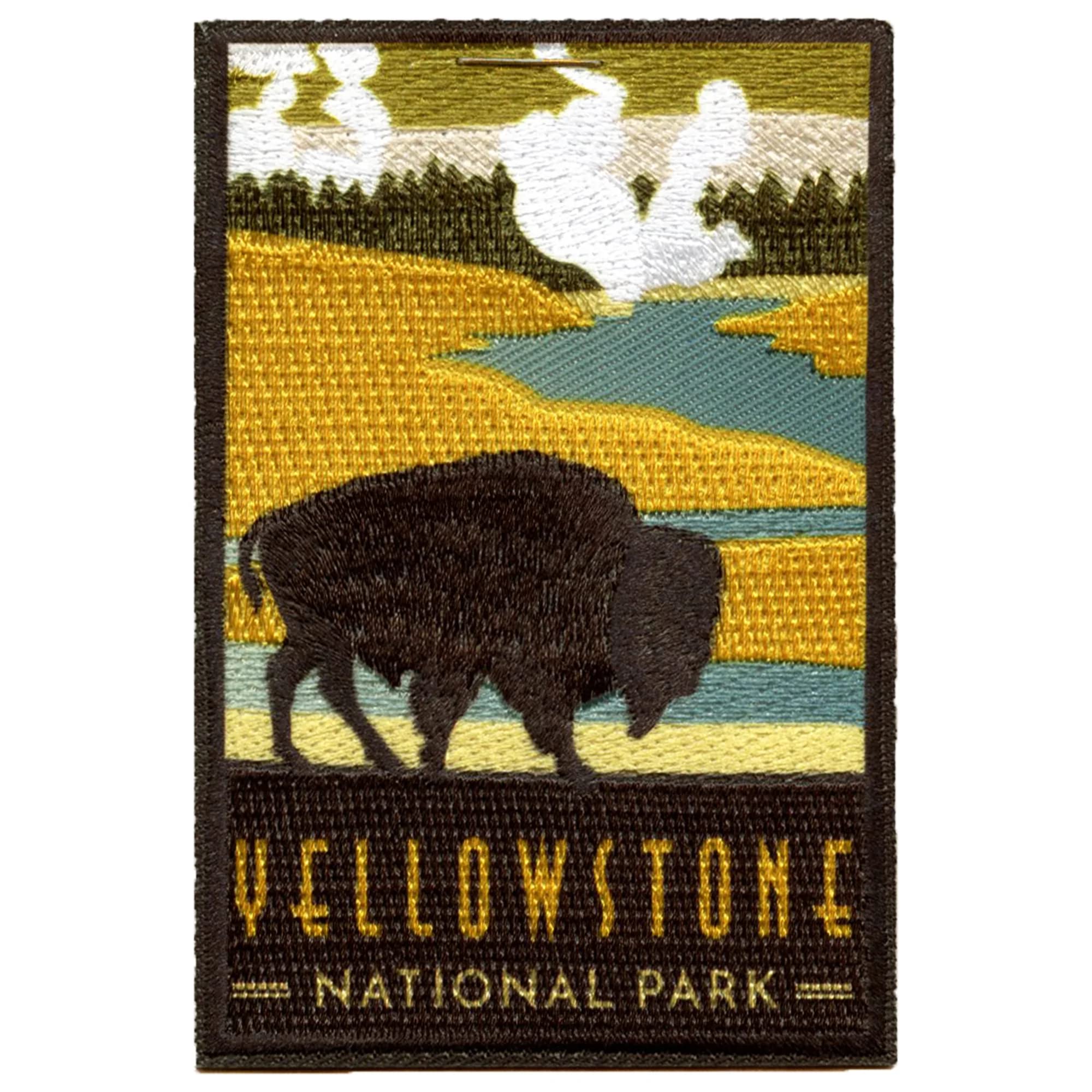 Yellowstone National Park Embroidered Patch - Wyoming Buffalo Iron-On Badge for Jackets, Hats & Backpacks | Perfect for Travel Enthusiasts & Outdoor Adventures