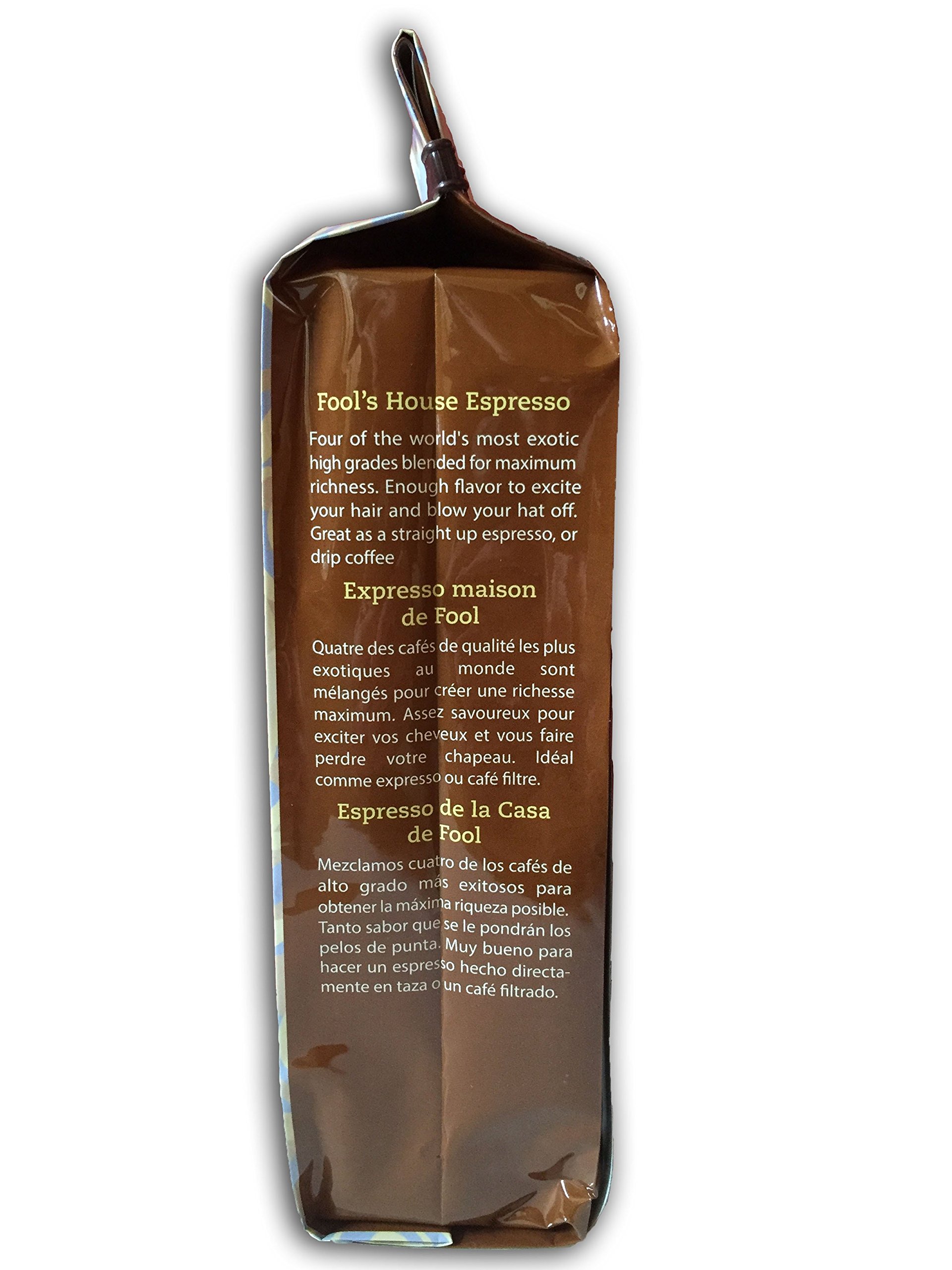 Premium Espresso Coffee Beans - Very Fine Grind for Rich Flavor | Coffee Fool's House | Perfect for Home Brewing, Espresso Machines & Gifts