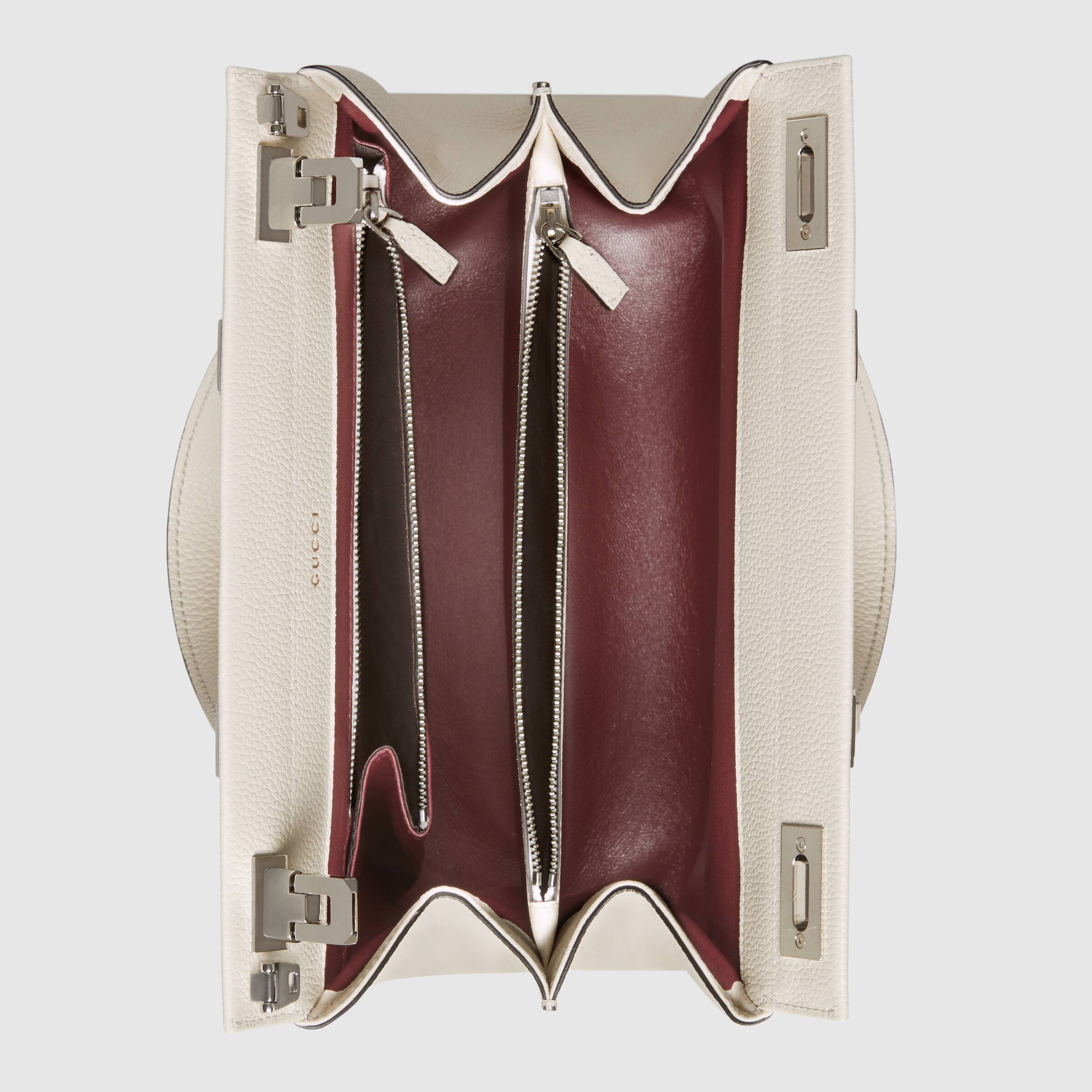 Gucci Zumi Small Top Handle Bag in White Grainy Leather - Perfect for Work, Parties & Everyday Elegance