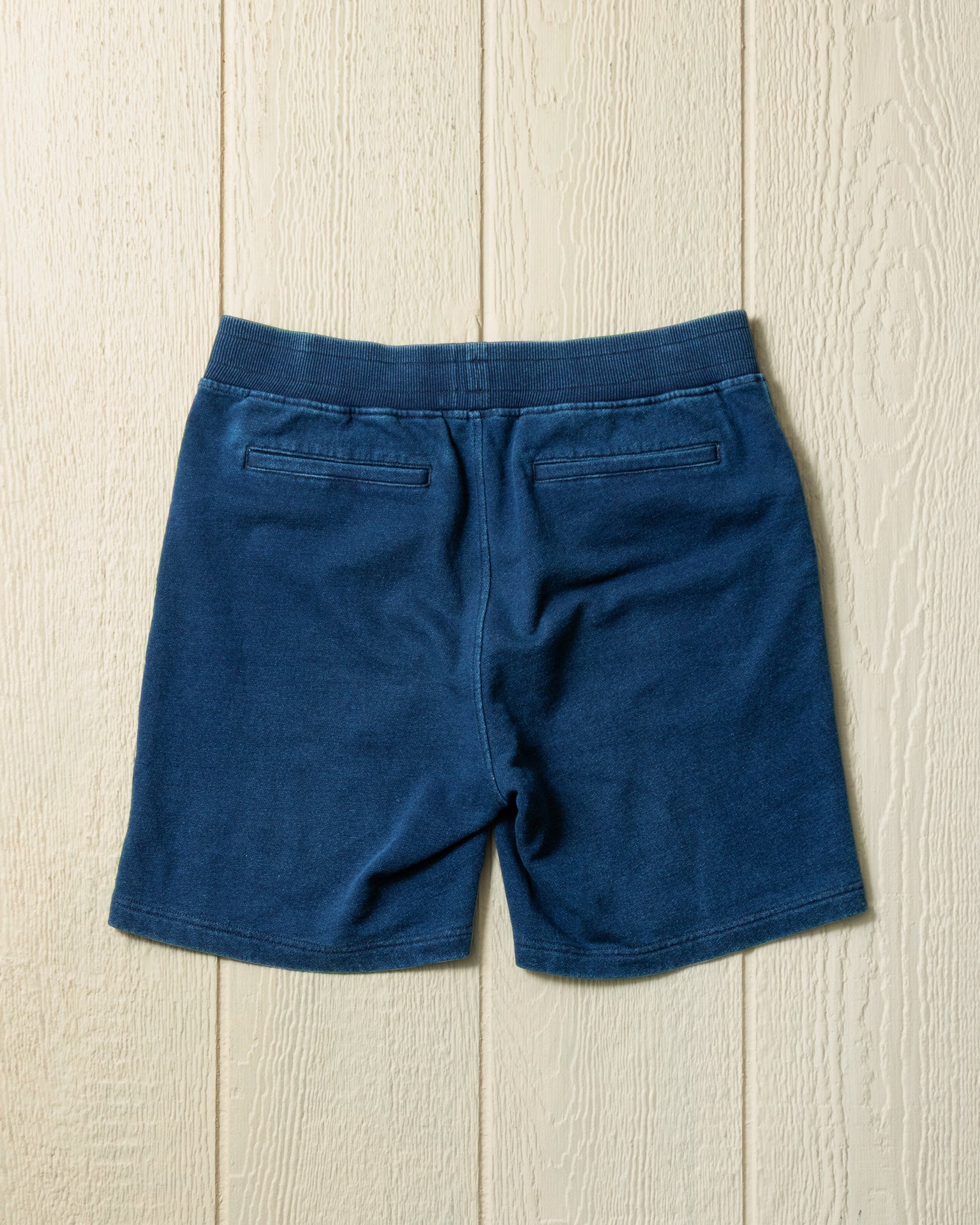 Men's Monterey Shorts - Dark Wash Indigo Loopback Terry Fabric Casual Shorts for Summer | Perfect for Beach, Gym, and Everyday Wear
