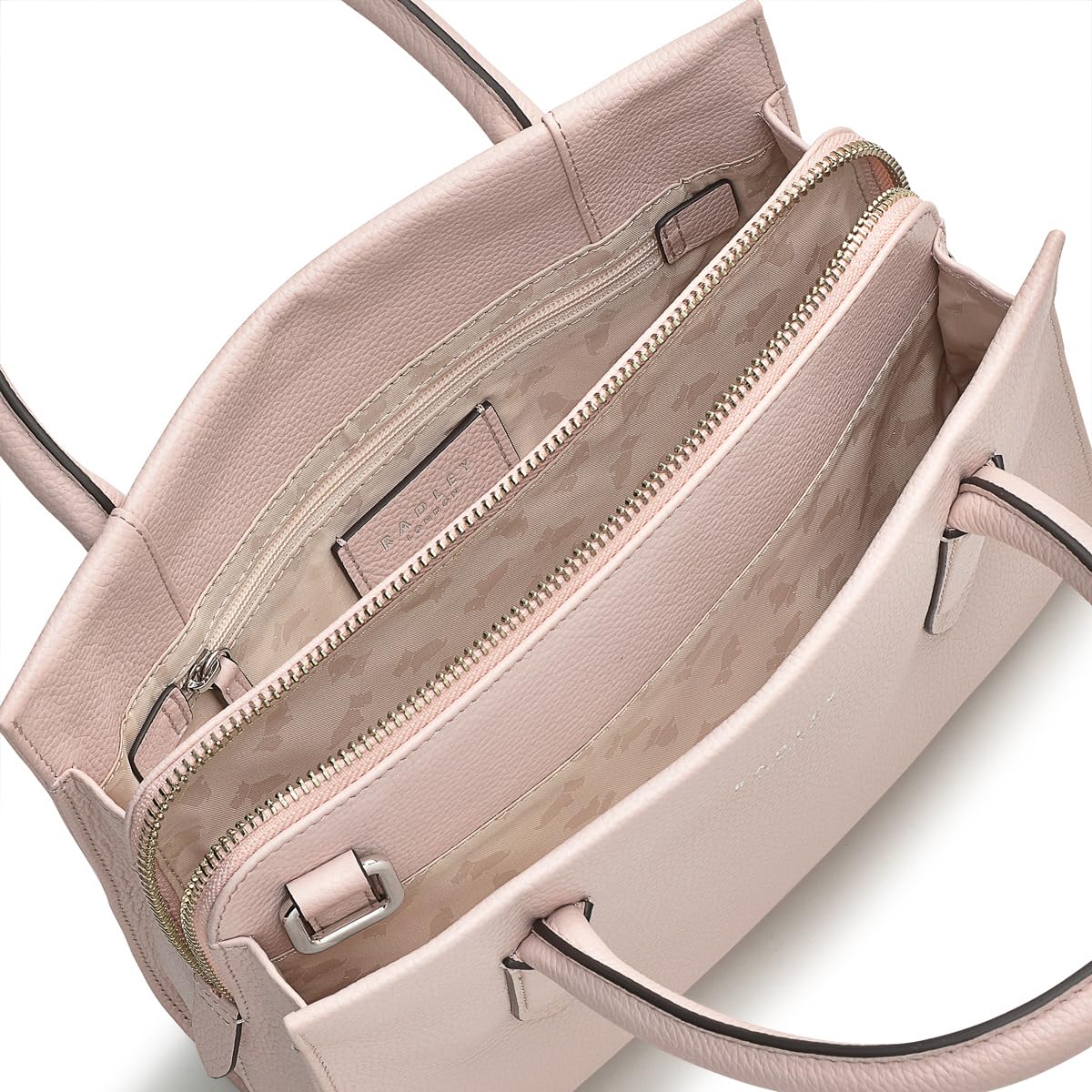 RADLEY London Arlington Court Women's Small Leather Ziptop Satchel Bag in Clay Pink - Perfect for Work, Travel & Everyday Use