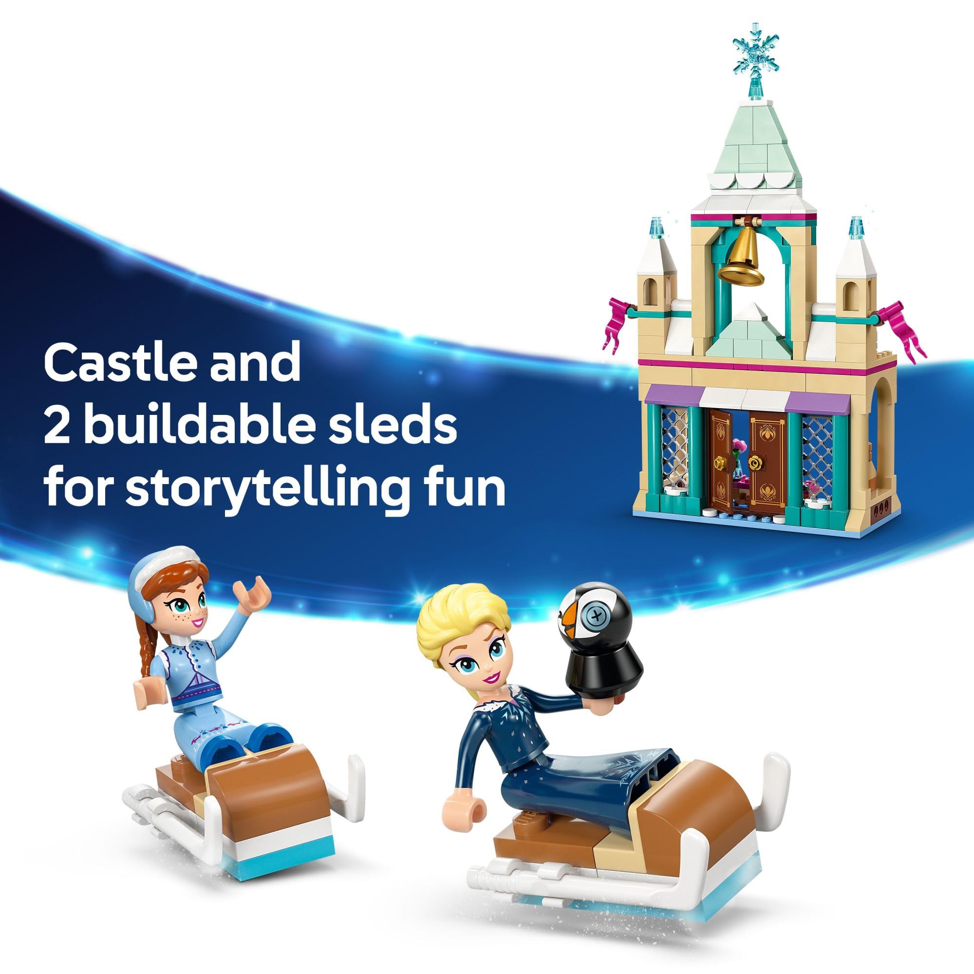 LEGO Disney Frozen: Arendelle Frozen Castle Building Set with Anna & Elsa Minidolls - Creative Construction Toy for Kids Ages 5+ - Perfect Birthday Gift for Frozen Fans - Great for Imaginative Play & Disney Themed Room Decor