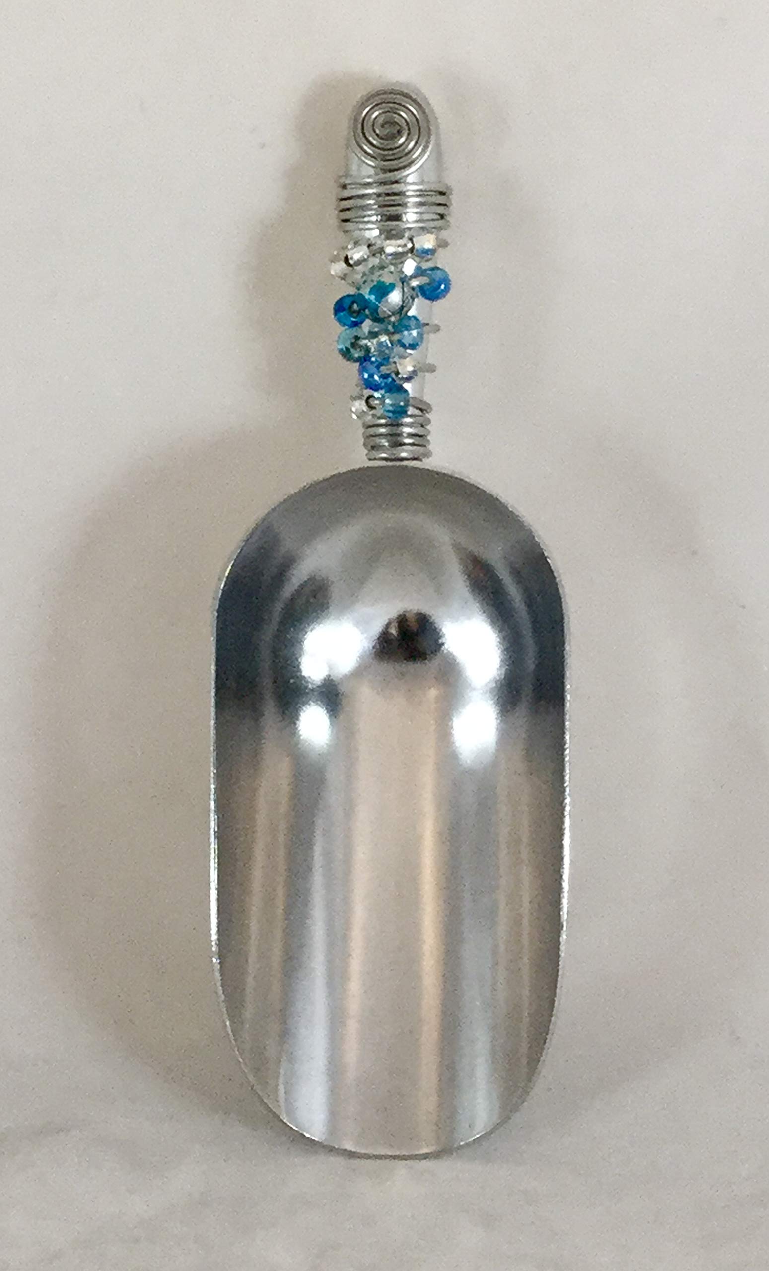 Premium Stainless Steel Ice Scoop with Beaded Handle and Wired Design - Perfect for Cocktails, Bartending, and Home Bar Accessories