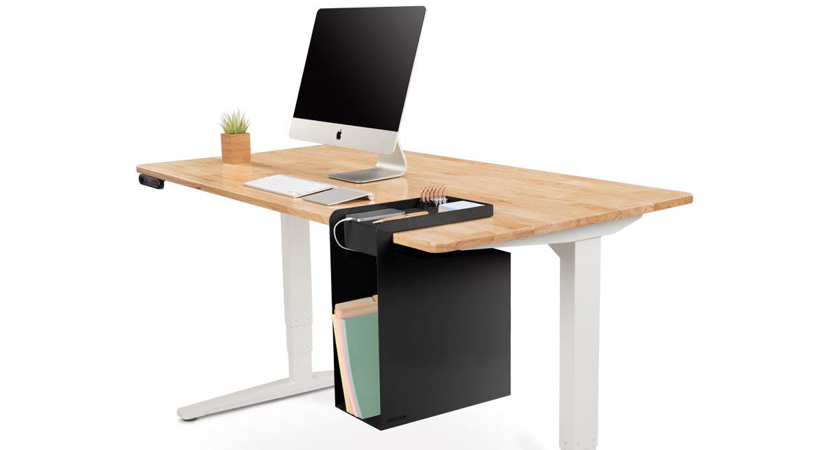 UPLIFT Desk Hanging Storage Cubby Organizer - Black Fabric Wall Mount Shelf for Office, Dorm Room, or Closet Organization - Perfect for Storing Books, Supplies & Accessories