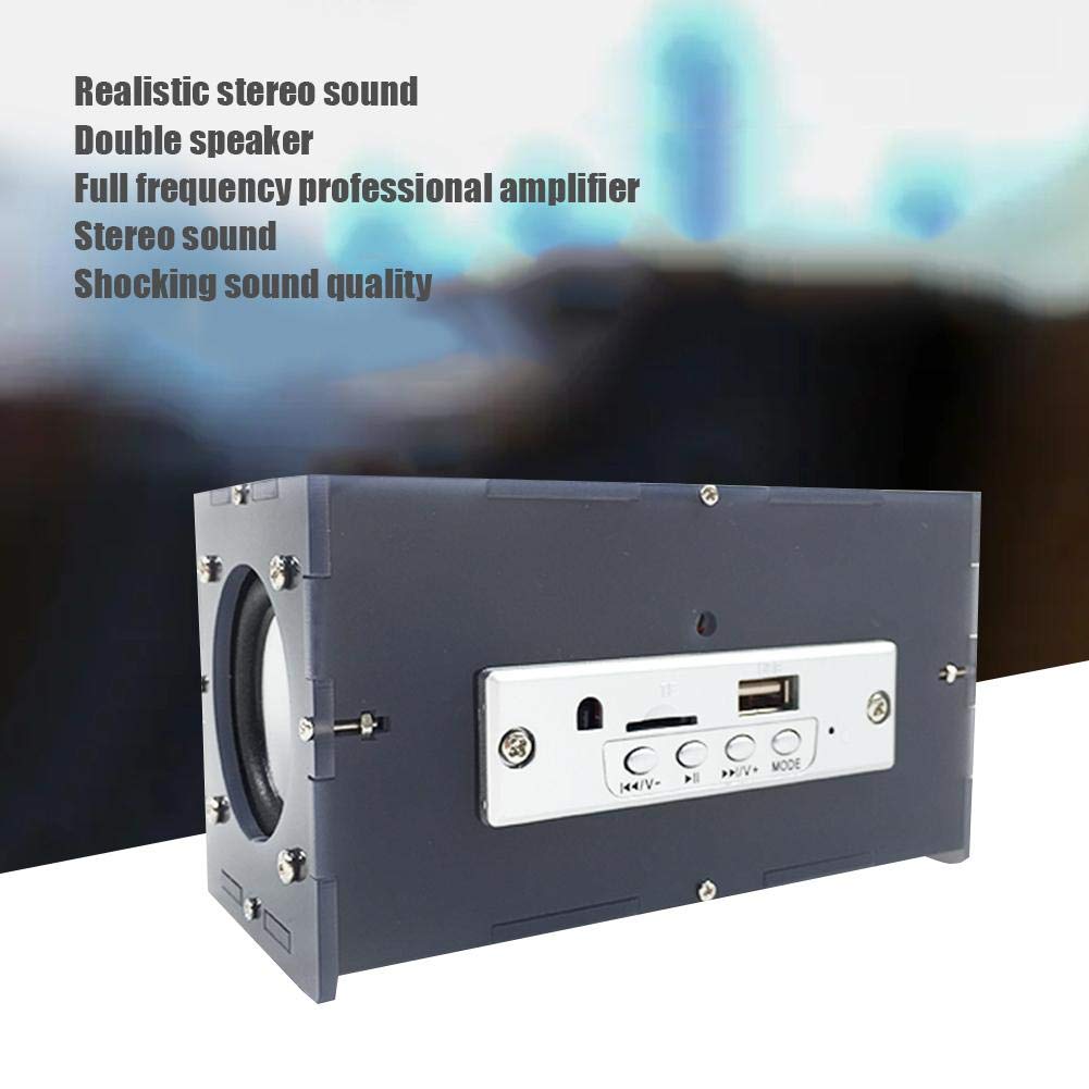 Wendry DIY Bluetooth Speaker Kit - MP3 Music Digital Audio Amplifier Board Module Cube with Remote Control (Gray) | Portable Wireless Speaker for Home, Office, Outdoor Parties & Travel