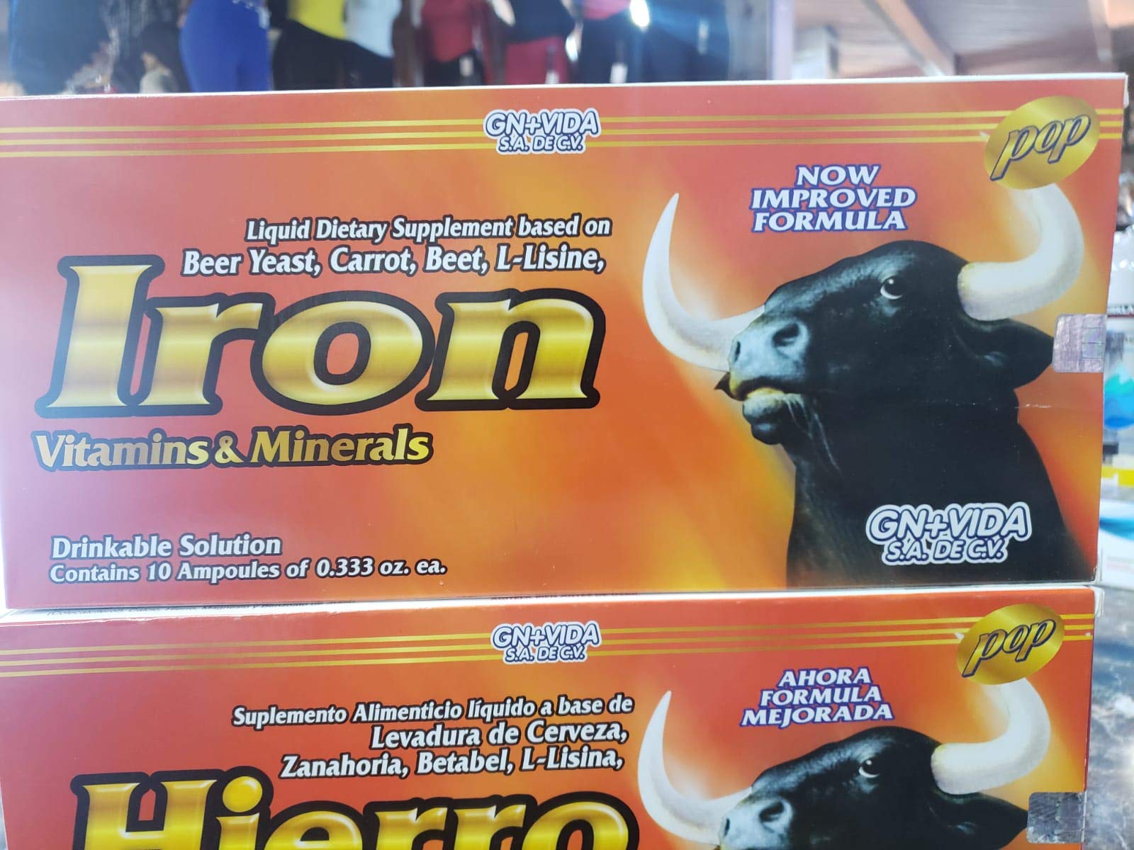 Iron & Mineral Liquid Supplement for Energy & Immunity - High Absorption Iron Vitamins with Vitamin C (10 Pack) - Ideal for Anemia Support & Daily Wellness