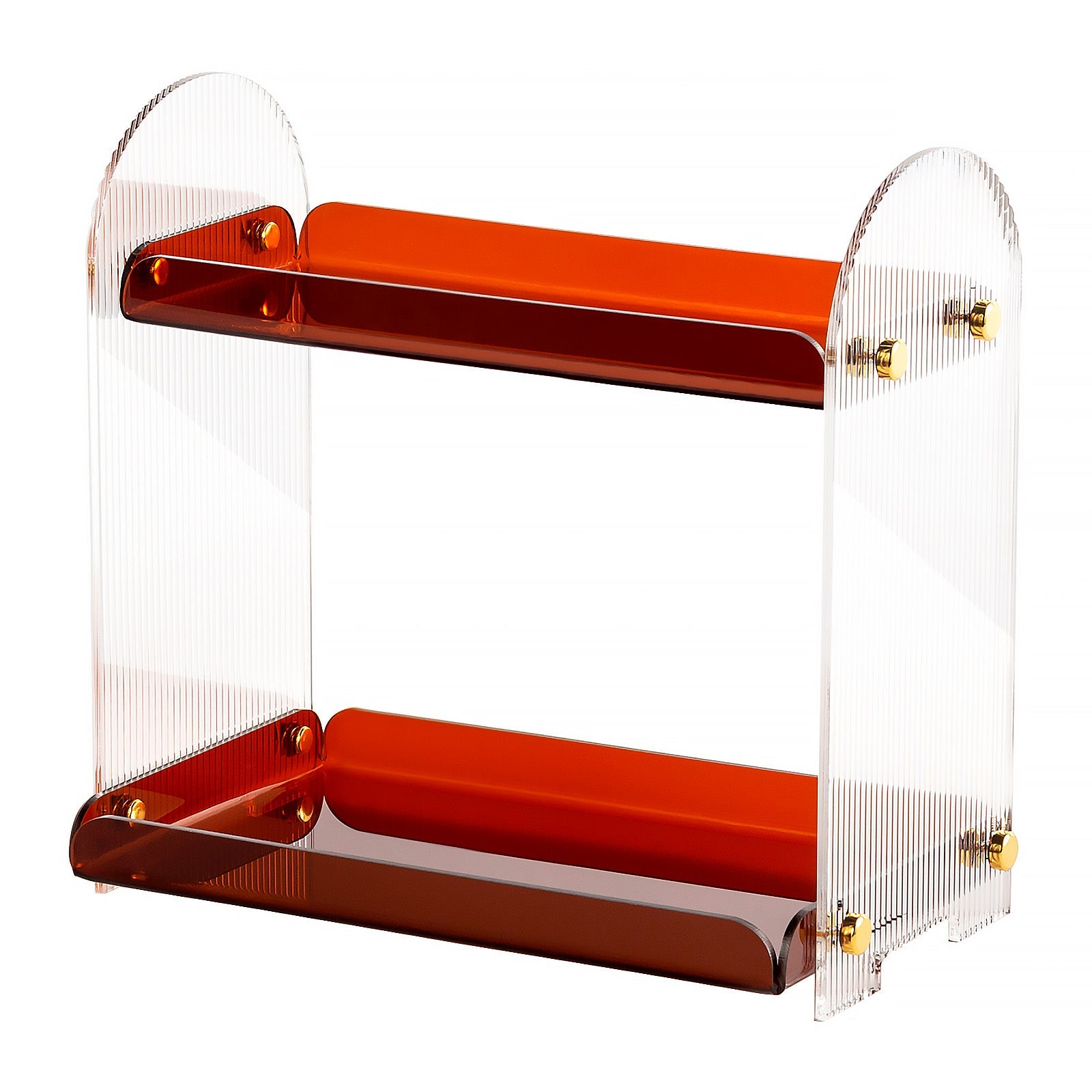 VENTRAY HOME Acrylic 2-Tier Desktop Storage Rack - Clear Organizer for Office Supplies, Cosmetics & Jewelry - Perfect for Home, Office & Beauty Station Organization