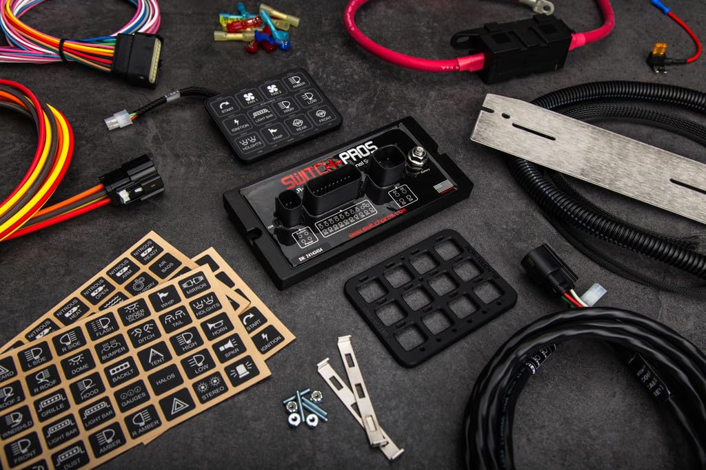 Switch-Pros RCR-Force® 12 Switch Panel Power System - Heavy Duty Off-Road Vehicle Electrical Control for Jeeps, Trucks & UTVs - Perfect for Off-Roading, Overlanding & Emergency Power Management