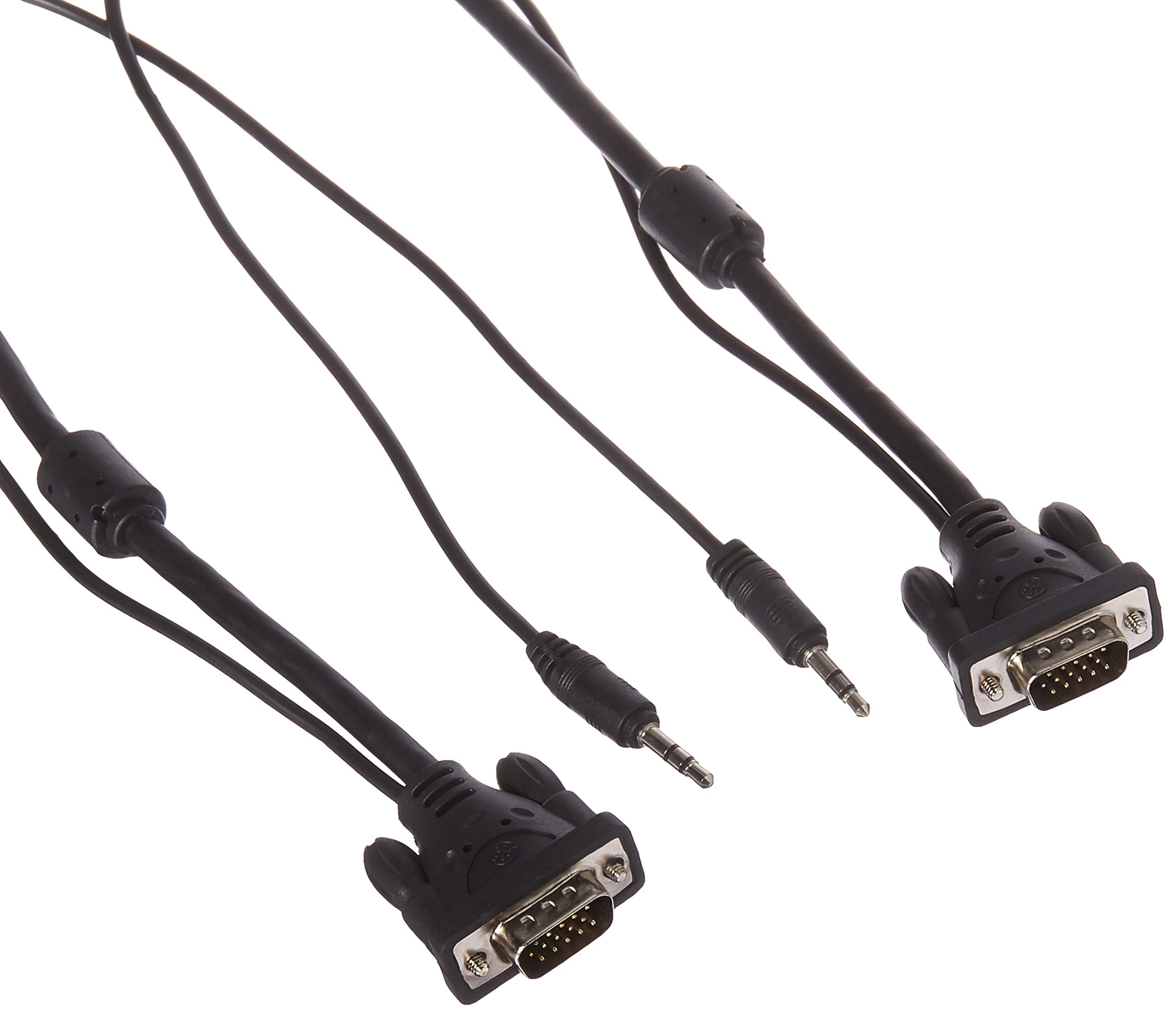 99117 VGA/SVGA Cable with Audio - High-Quality Video & Sound for PC, Laptop, Projector - Perfect for Home Theater, Office Presentations & Gaming Setup