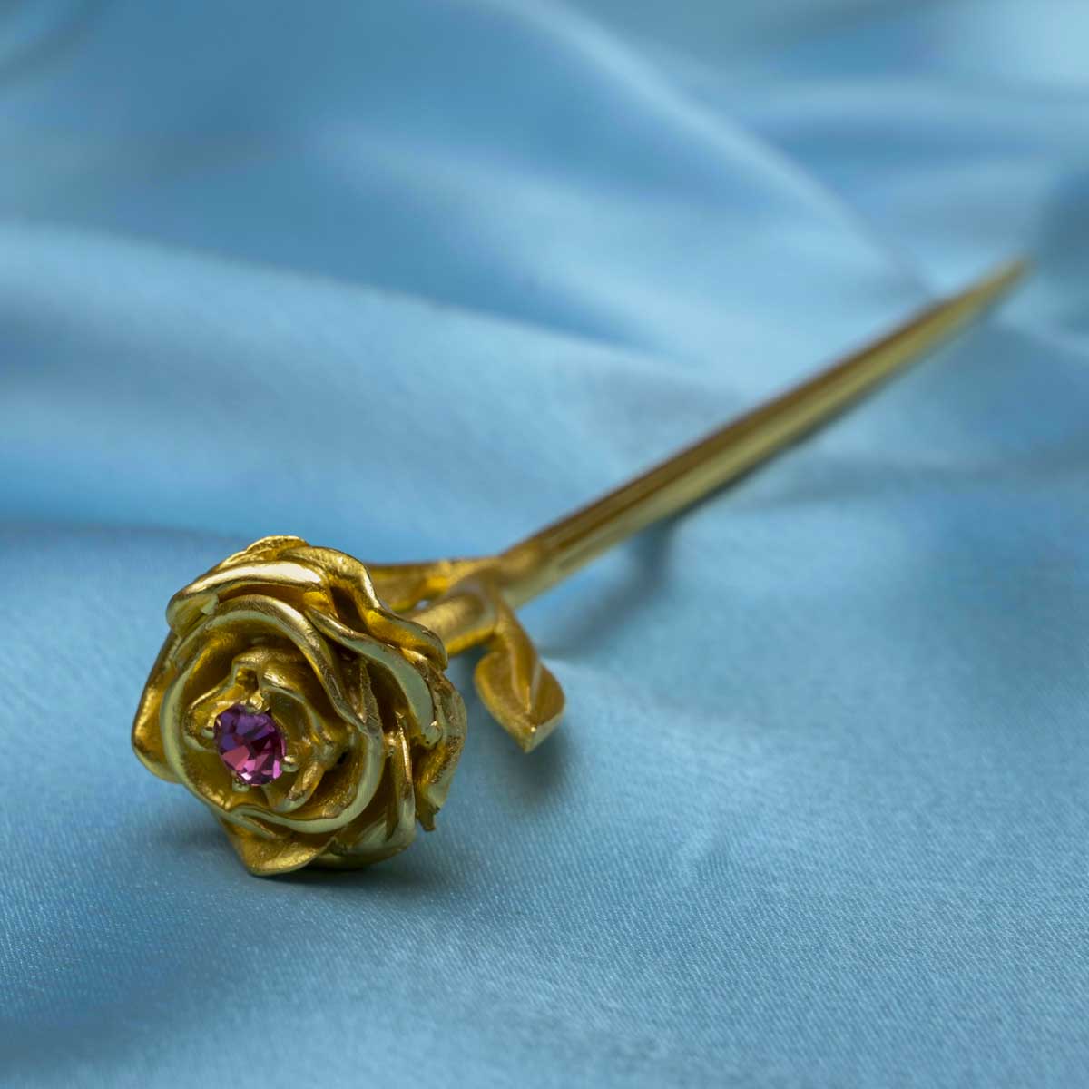 Rose Are Red Hair Clip - Elegant Hair Stick for Women, Girls - Perfect for Weddings, Parties & Everyday Styling