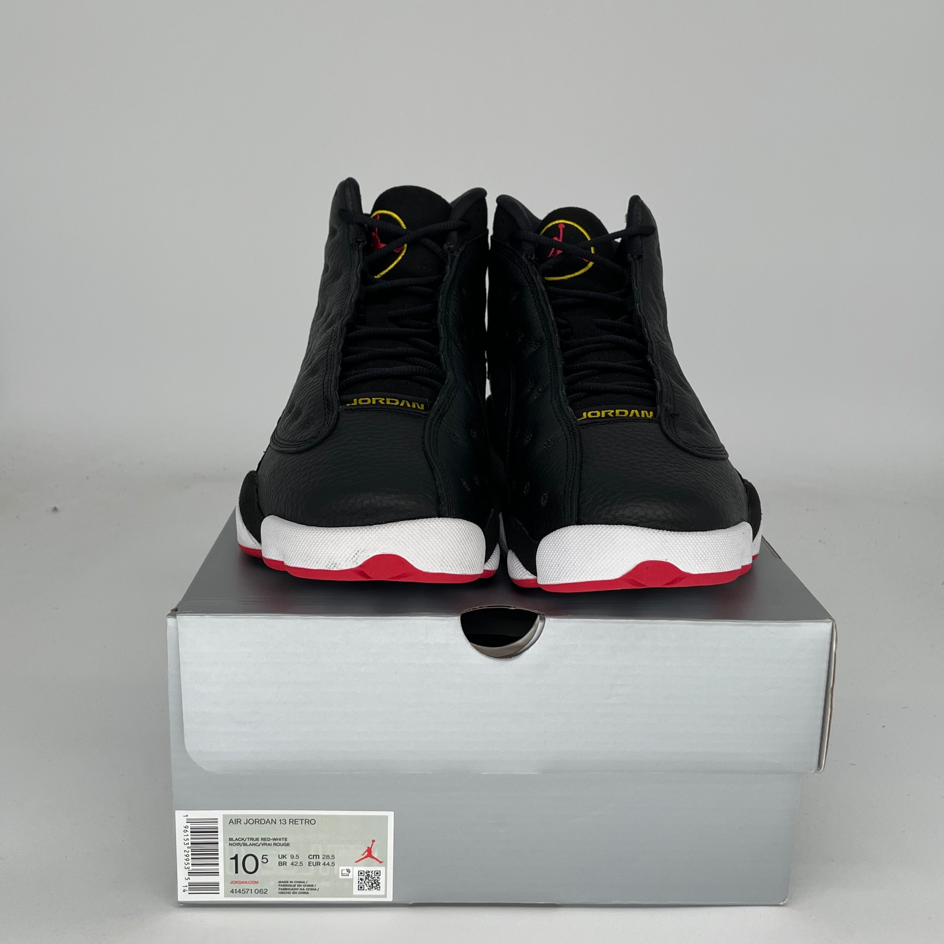 Original Title: AIR JORDAN 13 PLAYOFFS SIZE 10.5 414571 062   Optimized Title: **Air Jordan 13 Retro 'Playoffs' Basketball Shoes - Men's Size 10.5 (414571-062) - Authentic & New | Perfect for Basketball Games, Sneaker Collecting & Streetwear Fashion**