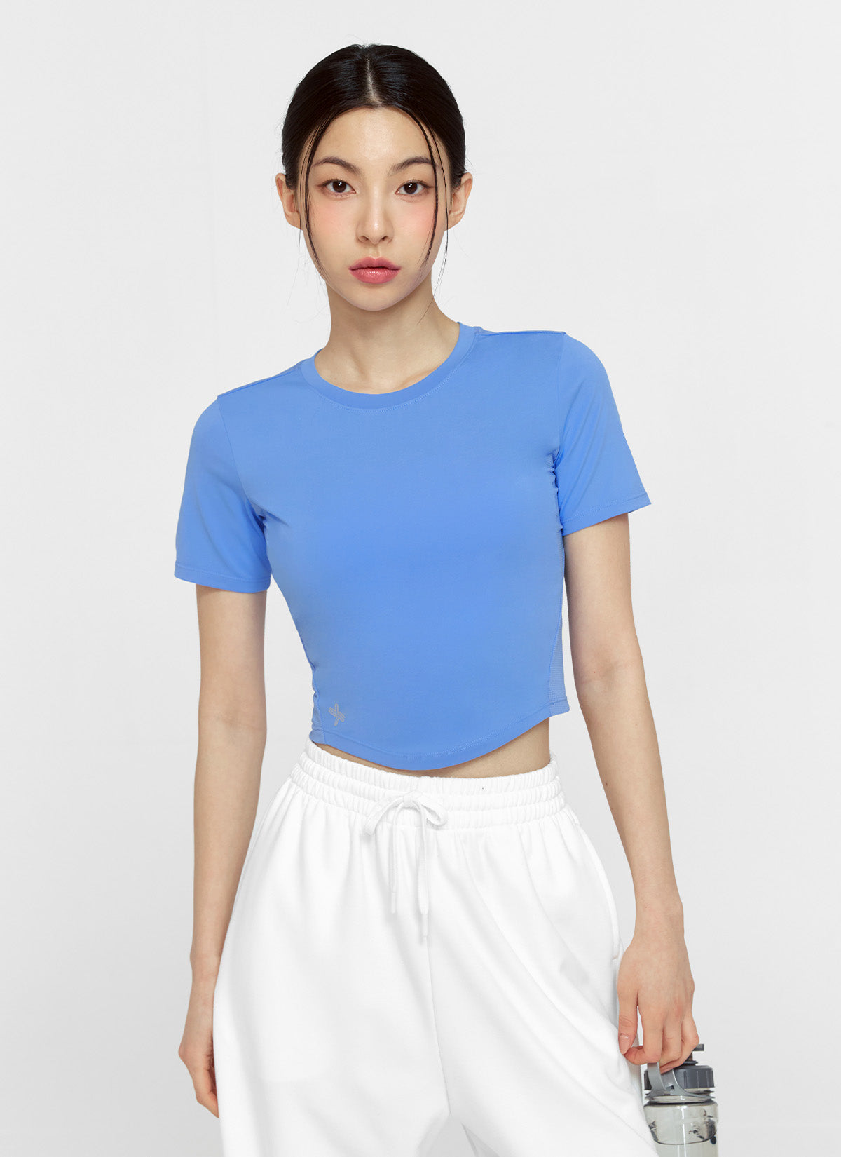 1+1 Ice Scent Crop Short Sleeve T-Shirt for Women - Cool & Fresh Summer Top for Casual Wear, Gym, and Outdoor Activities