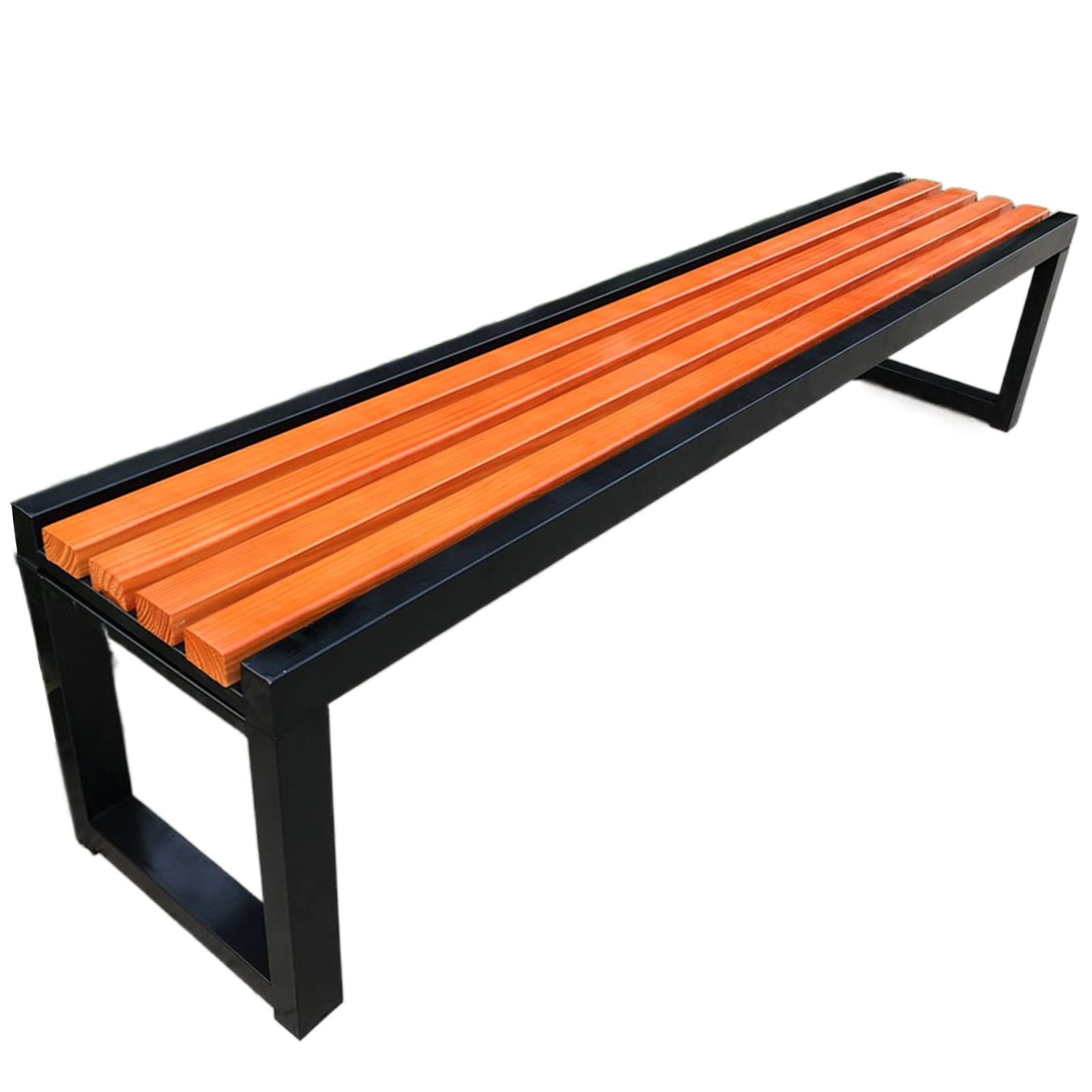 Weatherproof Outdoor Garden Bench - Durable Steel & Wood/Plastic Structure - 120