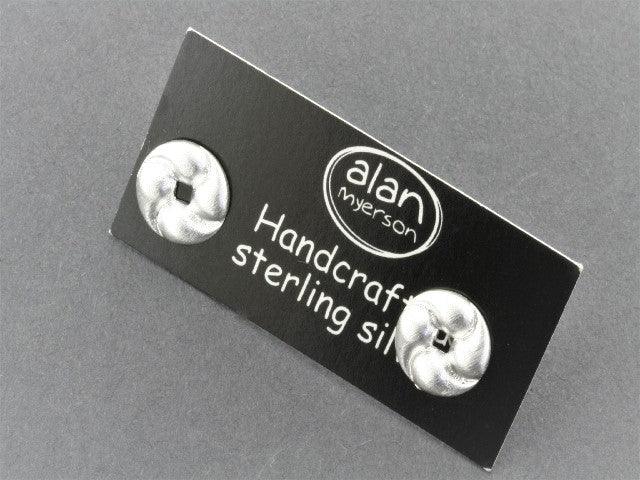 Sterling Silver Folded Circle Stud Earrings - Elegant Minimalist Jewelry for Women, Perfect for Everyday Wear & Special Occasions