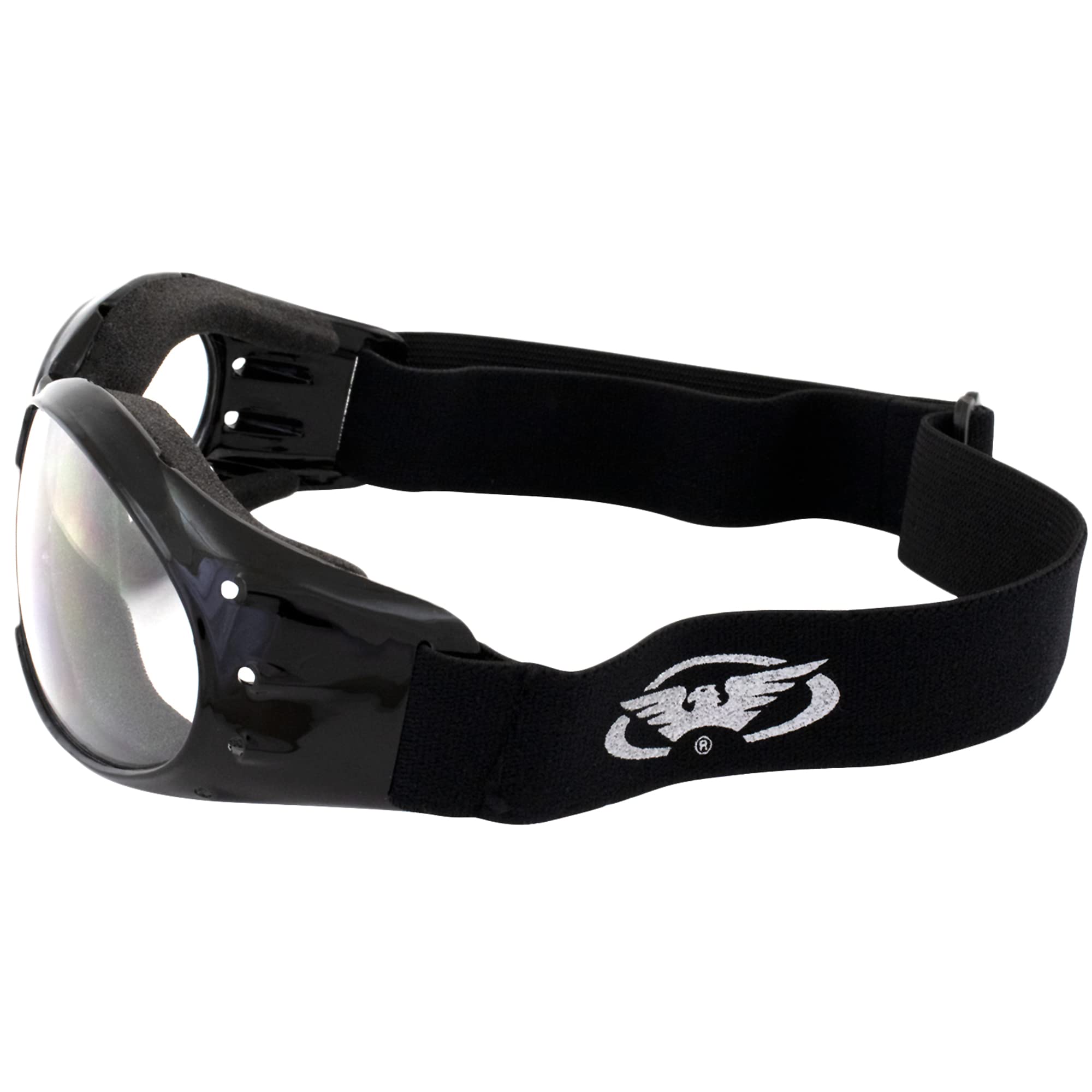 Global Vision Eyewear Cruising Safety Glasses with Clear Lenses - ANSI Z87.1 Certified Protective Eyewear for Cycling, Motorcycling & Outdoor Sports - UV Protection Anti-Fog Work Safety Glasses