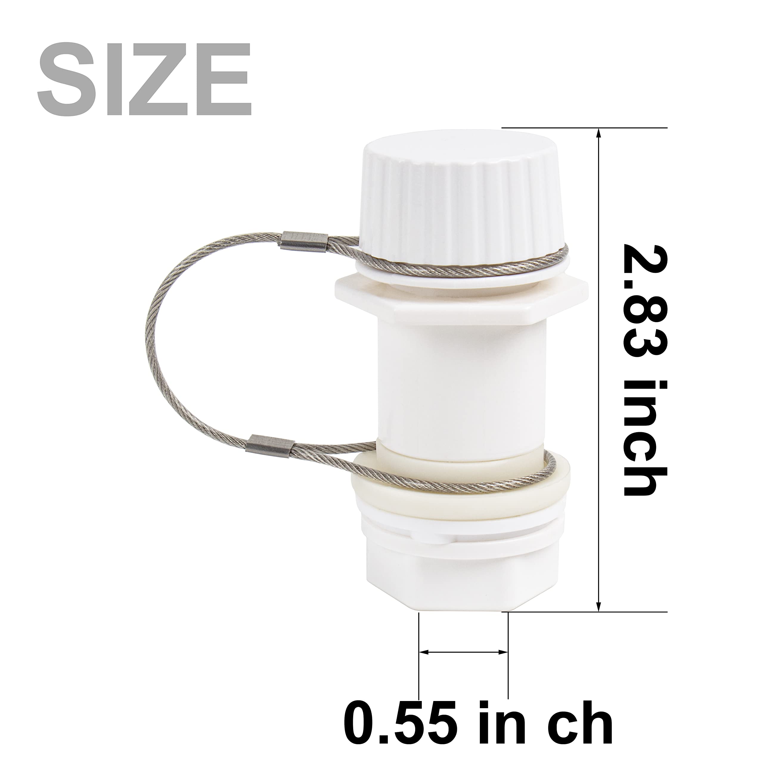 Stainless Steel Cooler Drain Plug Replacement - Silver | Heavy Duty & Corrosion Resistant for Outdoor Coolers, Camping & Picnics
