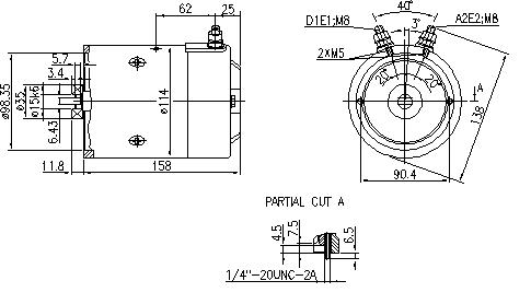 MAHLE AMJ5883 (AMJ5239) 24VDC Unidirectional Clockwise Motor - 2.2kW, 2600rpm for Industrial Automation & HVAC Systems
