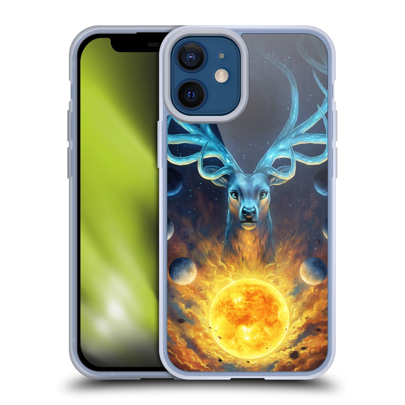 Jonas JoJoesArt Jödicke Celestial Wildlife 2 Soft Gel Case for iPhone 12 Mini | Officially Licensed Head Case Designs | Durable Protection for Everyday Use