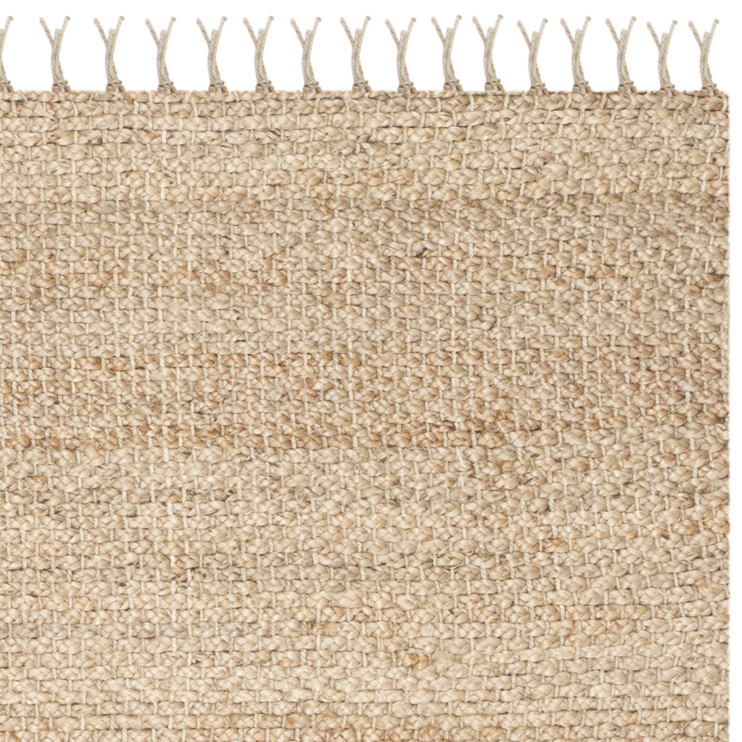 SAFAVIEH Natural Fiber Collection 5'x5' Square Handmade Jute Area Rug with Fringe - Farmhouse Style, Eco-Friendly Natural Fiber Floor Mat for Living Room, Bedroom & Dining Room Décor