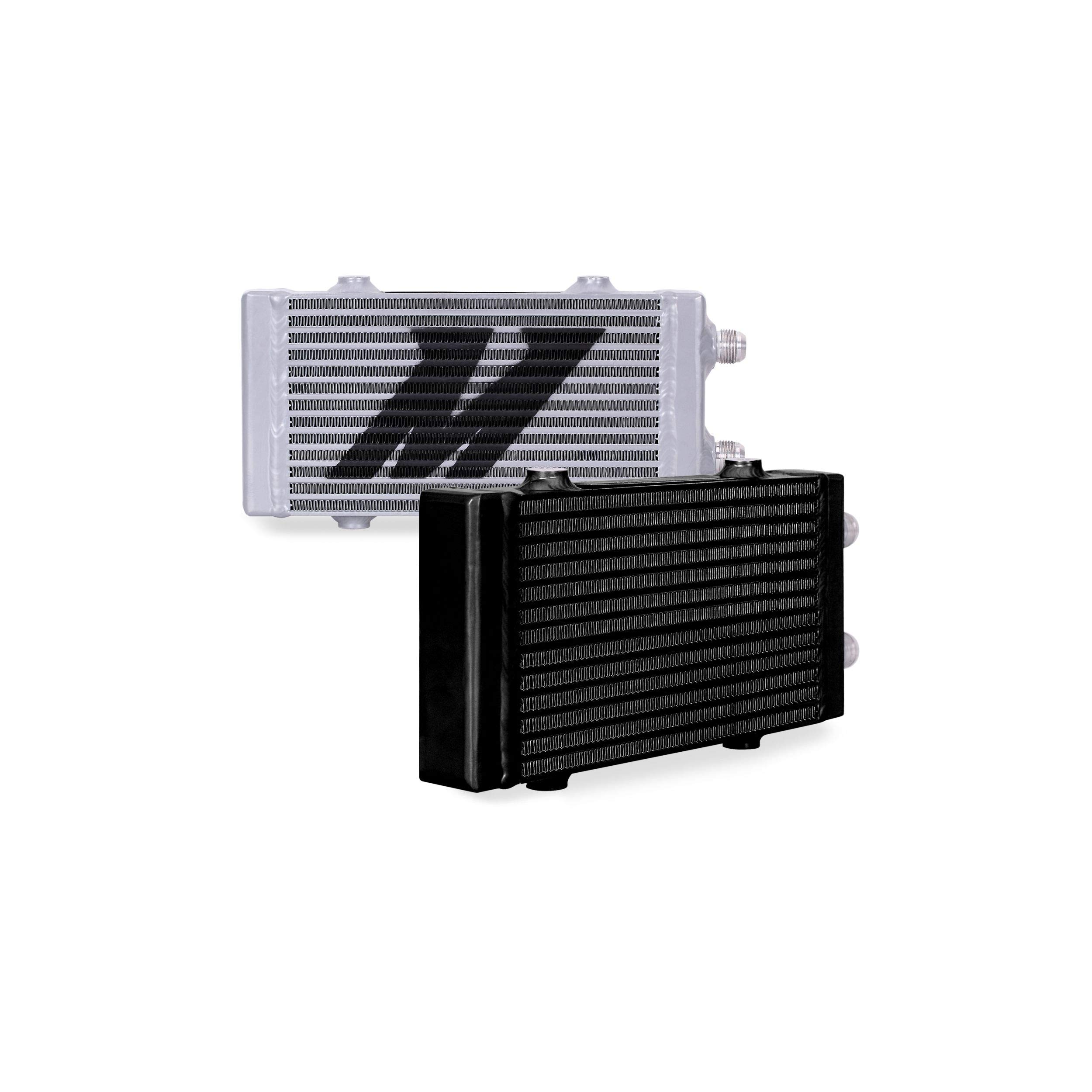 Universal Dual Pass Bar & Plate Oil Cooler Heat Exchanger - Small Silver by Mishimoto | High-Performance Cooling for Cars, Trucks & Motorcycles | Perfect for Racing, Off-Road & Daily Driving