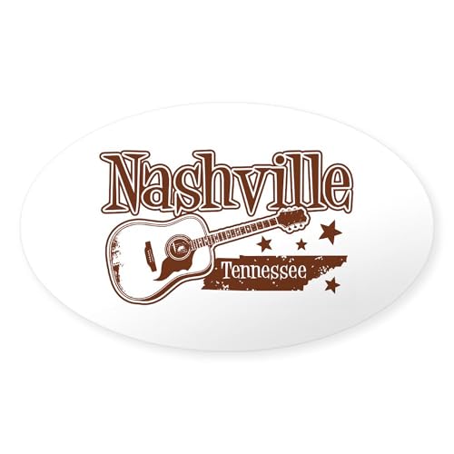 Clear - Nashville Tennessee Oval Sticker