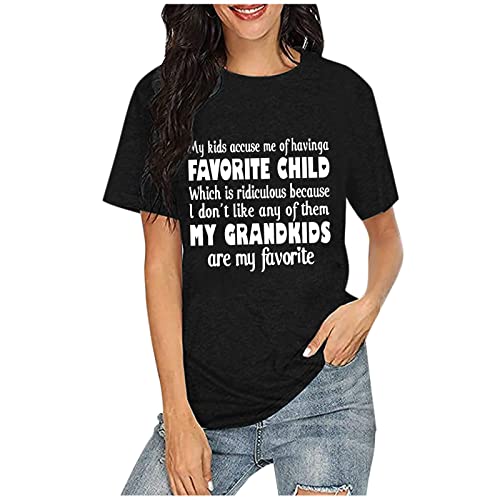 Trendy Printed Short Sleeve Blouse for Women - Flattering V-Neck & O-Neck Tops - Casual Letter Graphic Tees for Everyday Wear | Perfect for Office, Dating & Weekend Outings