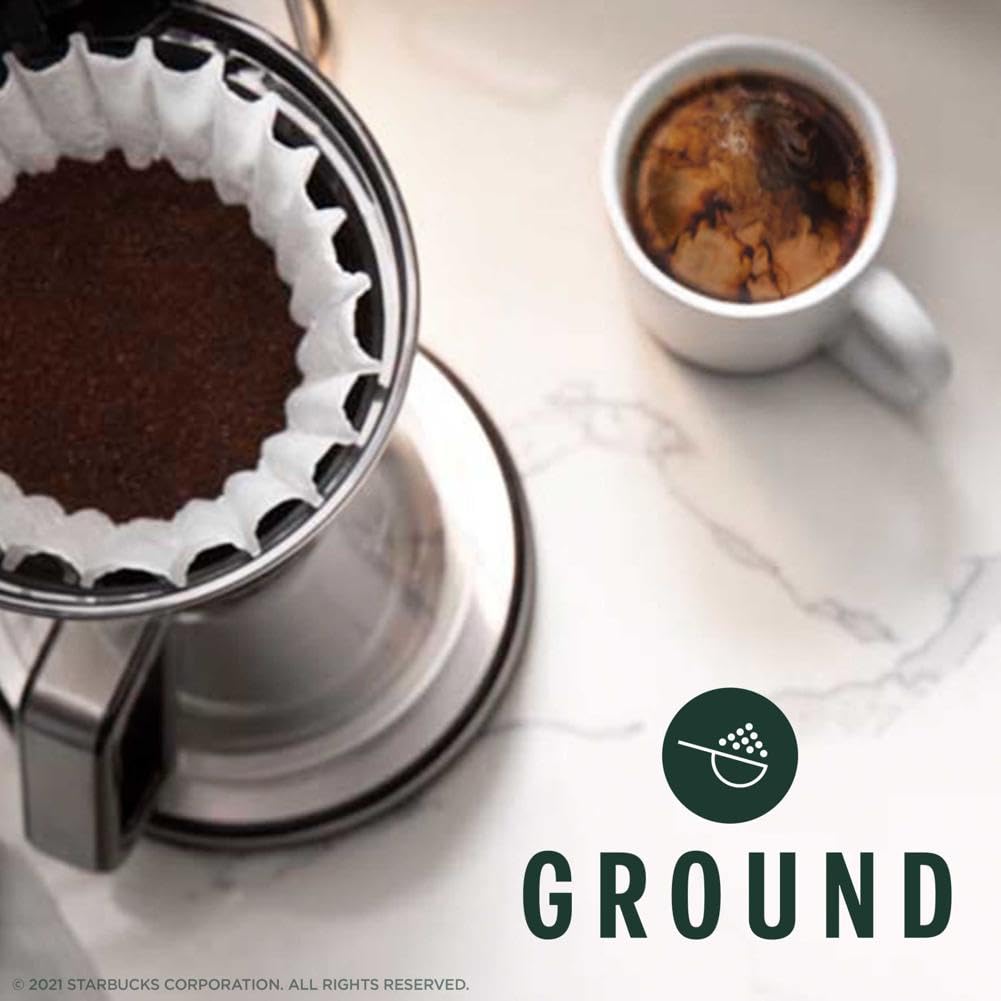 Starbucks Dark Roast Ground Coffee - 100% Arabica French Roast (28 oz Bag) | Premium Coffee Beans for Home Brewing, Office & Gifts