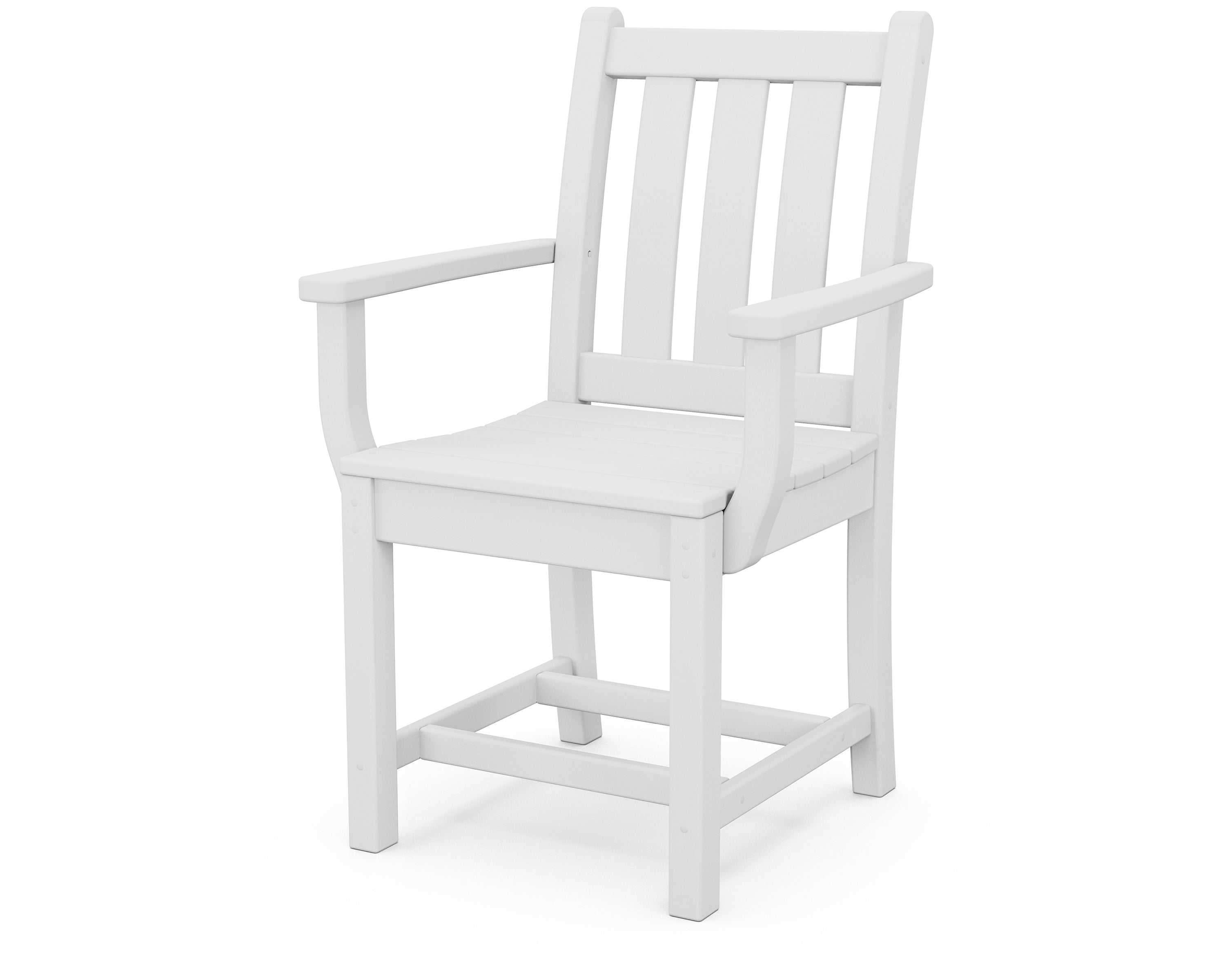 POLYWOOD Traditional Outdoor Garden Dining Arm Chair - Weather-Resistant & Durable for Patio, Deck, and Poolside Use