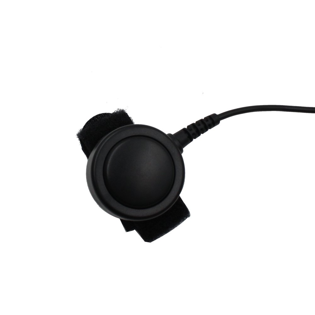 Professional Tactical Throat Mic Headset with Covert Acoustic Tube & Finger PTT - Compatible with Kenwood Pro-Talk XLS TK Two-Way Radios (2-Pin) - Ideal for Military, Police, FBI Operations & Outdoor Adventure Activities