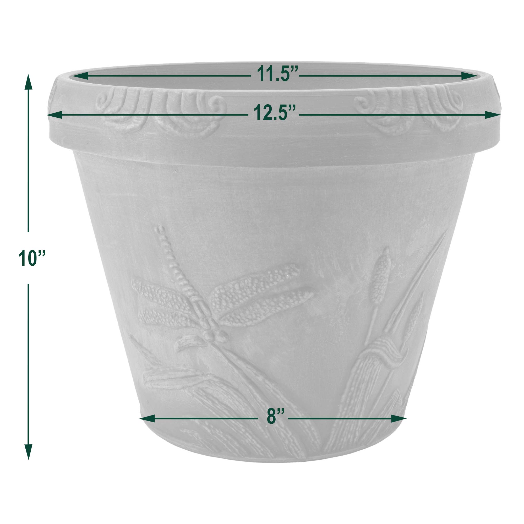PSW Dragonfly Planter Pot - 12.5