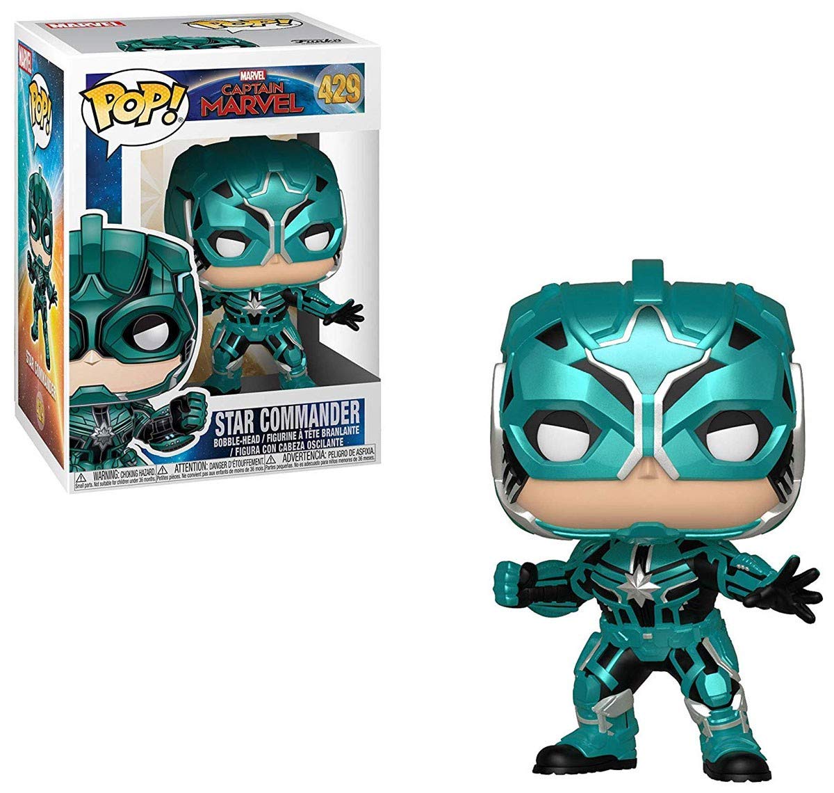 Funko POP! Captain Marvel - Yon Rogg Collectible Vinyl Figure - Official Marvel Movie Merchandise for Kids & Adults - Perfect Gift for Collectors & Fans - Display for Home, Office, or Game Room