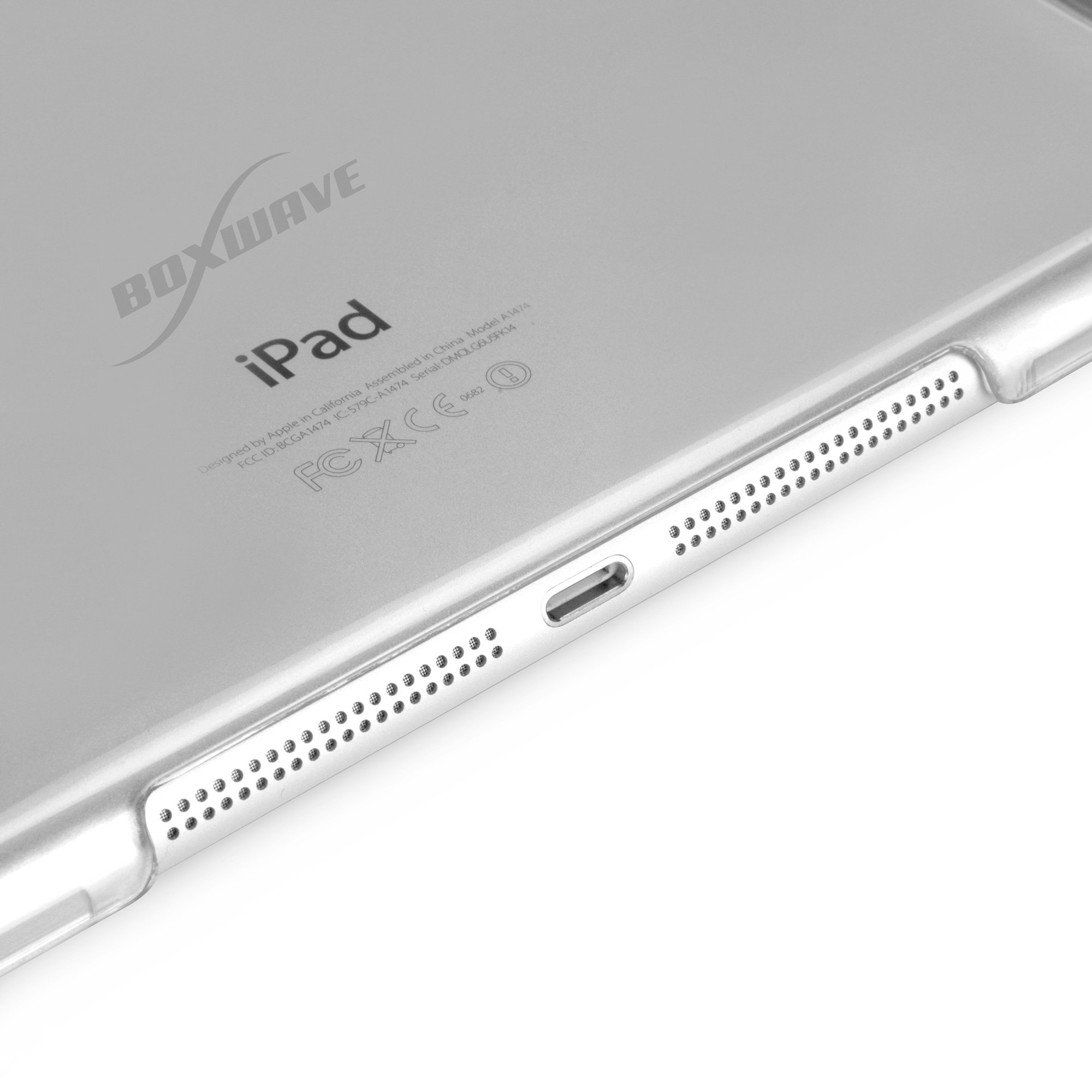 BoxWave Crystal Clear Smart Back Cover Case Compatible with iPad Air 2 (2014) - Includes Bonus Keychain Charger | Works with Apple Smart Cover | Perfect for Work, Travel & Everyday Protection