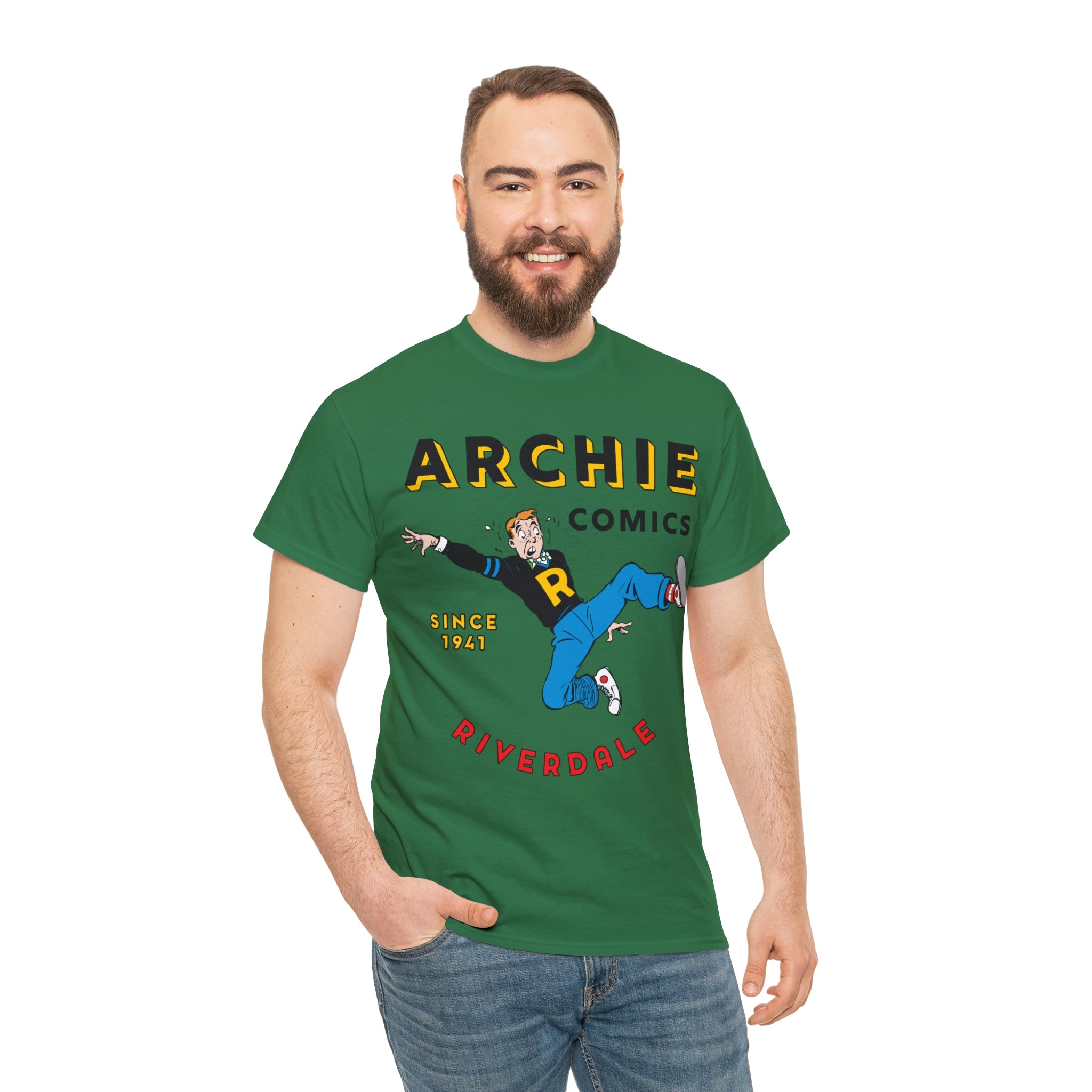 Archie Comics Since 1941 T-Shirt - Unisex Heavy Cotton Tee Featuring Archie Andrews - Perfect for Comic Fans, Casual Wear & Vintage Style Outfits