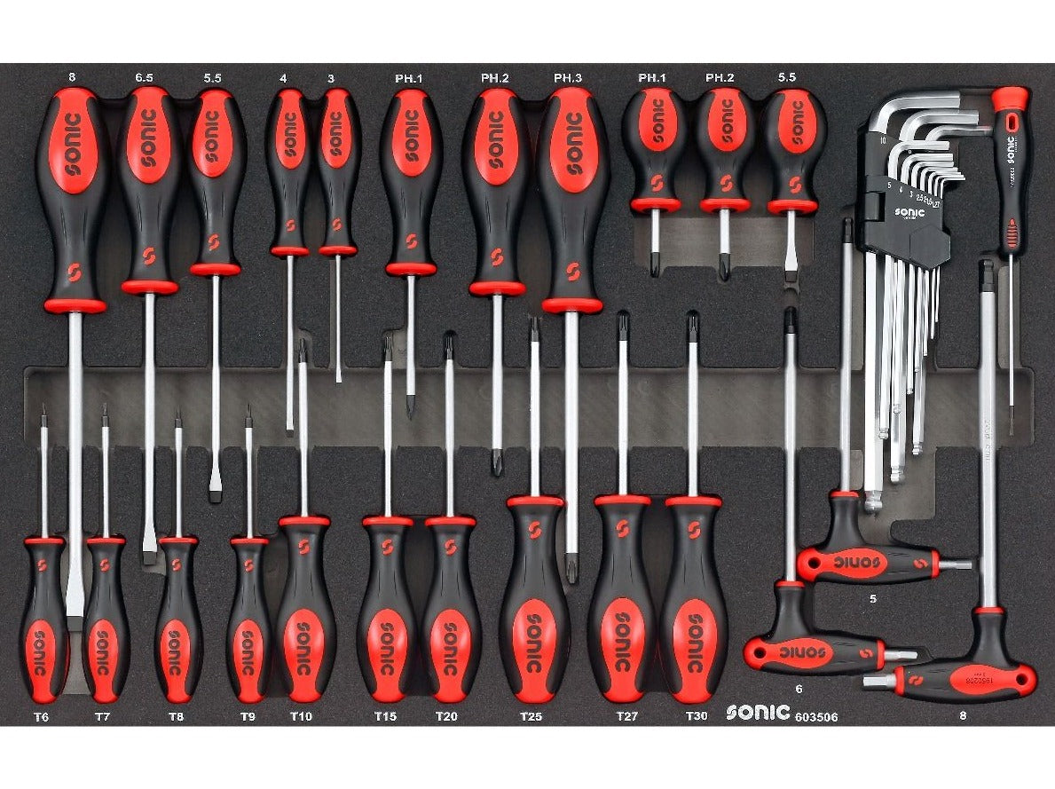 41-Piece Sonic Foam System Screwdriver Set with 26 Medium Bits - Perfect for Home Repairs, DIY Projects & Professional Toolkits