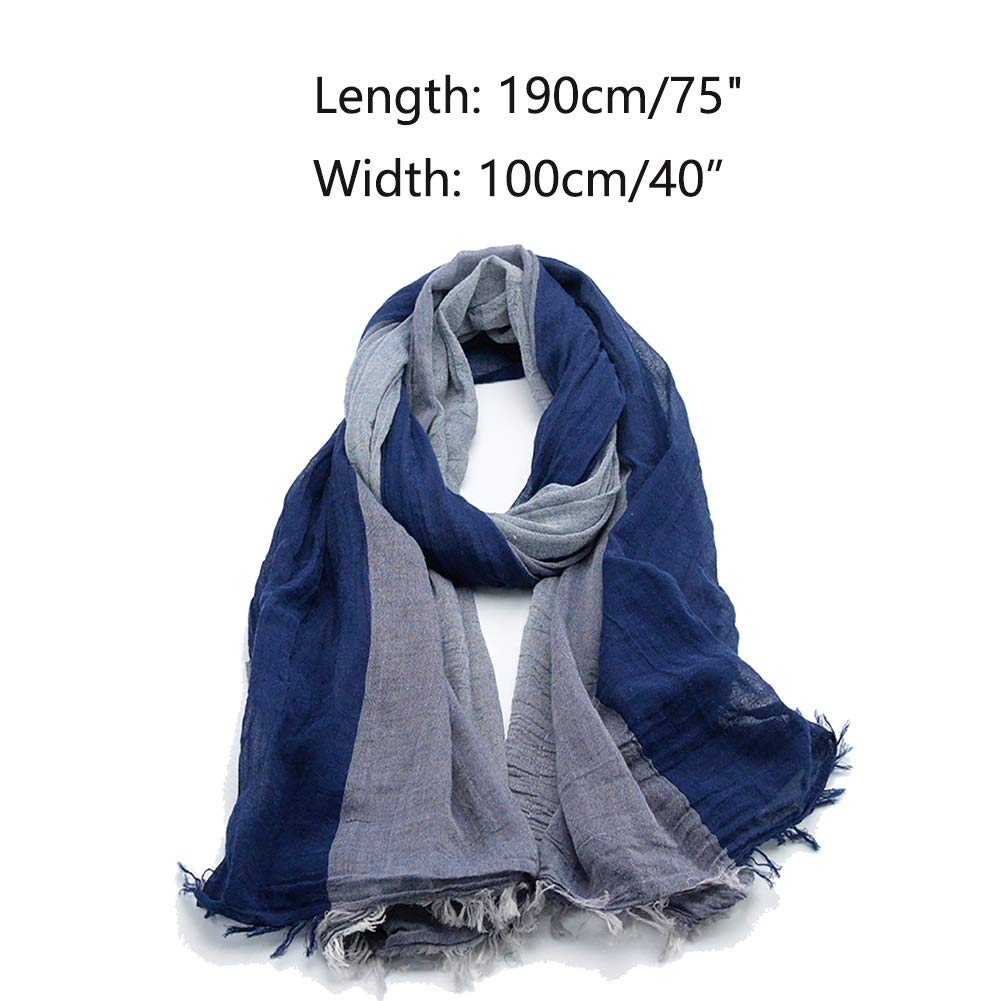 Men's Winter Tassel Scarf - Soft Warm Lightweight Shawl for Fall & Winter - Fashionable Wrap Scarf in Classic Colors - Perfect for Outdoor Activities & Cold Weather Protection