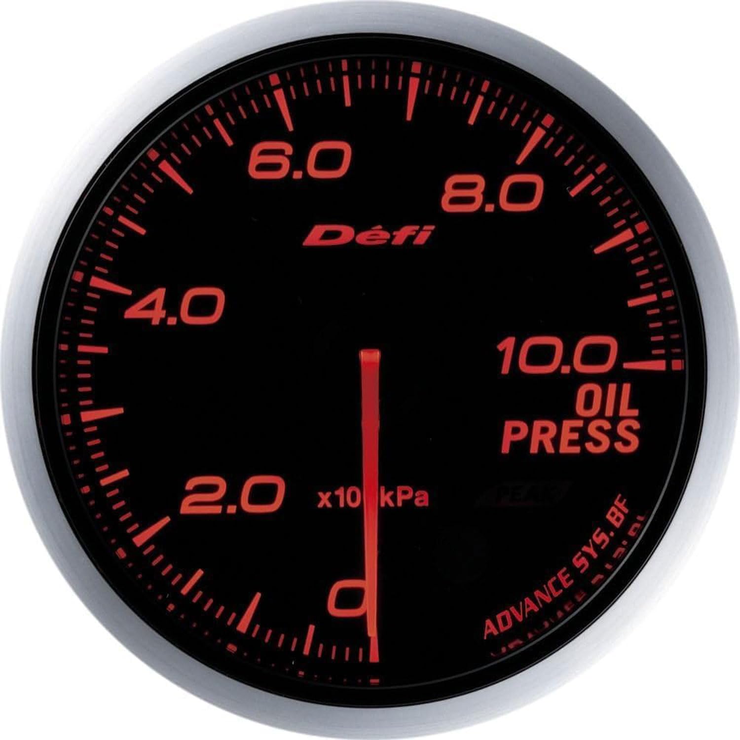 Premium DF10202 Oil Pressure Gauge - Accurate Engine Oil Pressure Monitor for Cars, Trucks & Motorcycles - Perfect for Performance Tuning & Vehicle Maintenance
