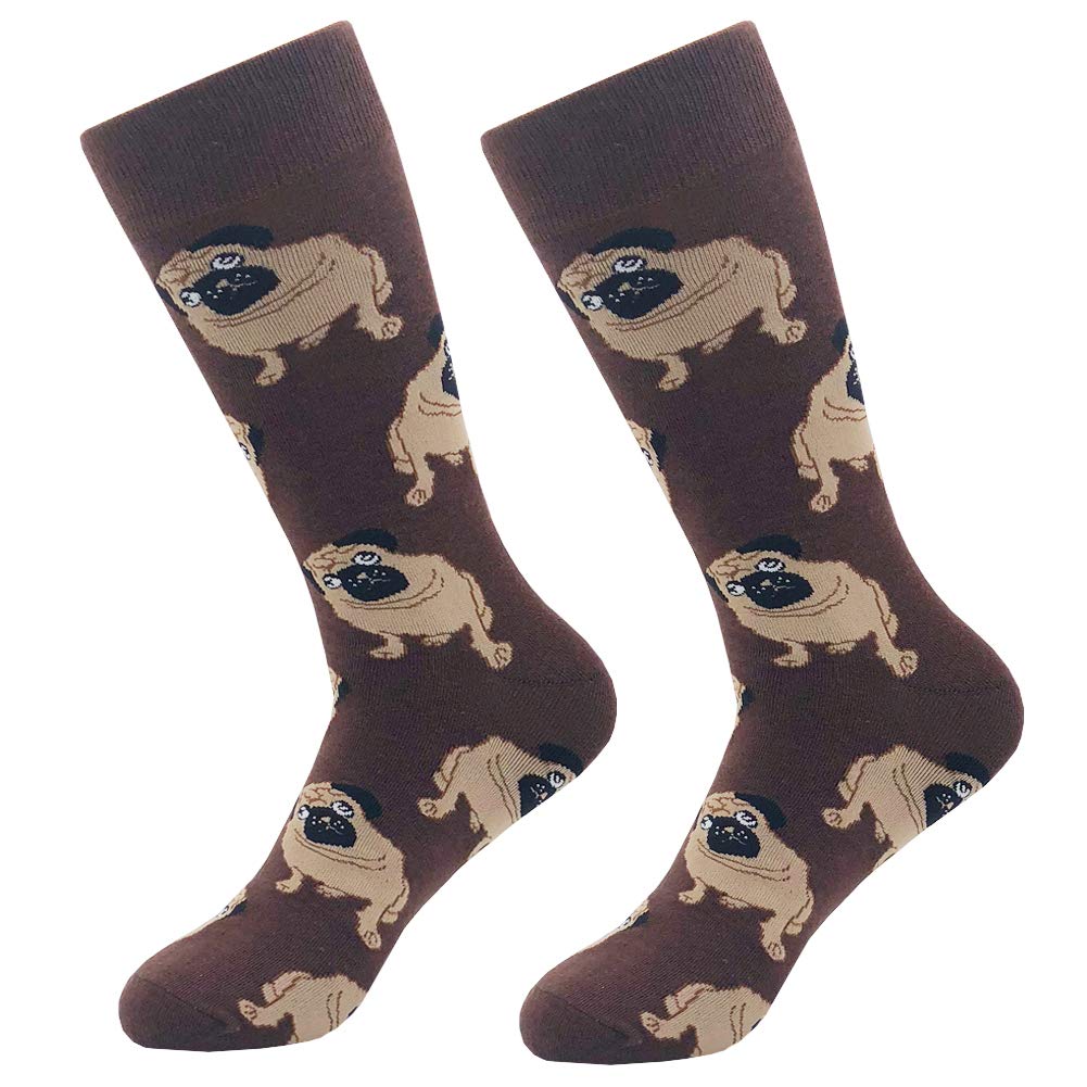 **Men's Fun Crew Socks - Colorful Cotton Casual Dress Socks for Work, Party & Everyday Wear**