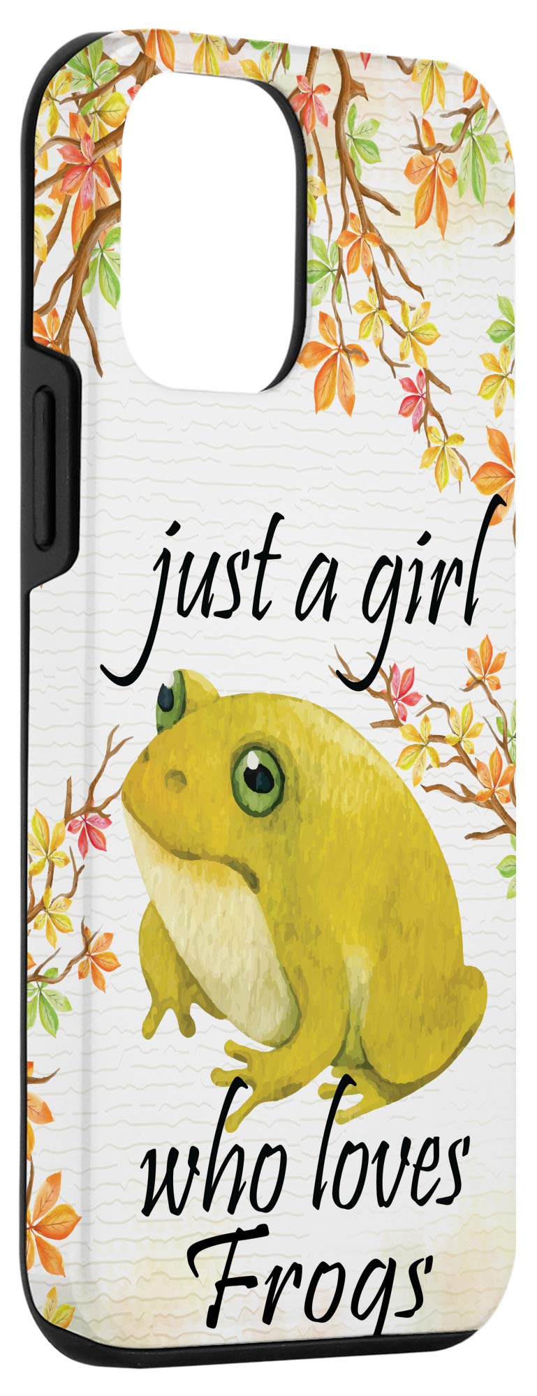 iPhone 12 Mini Cute Frog & Autumn Leaves Phone Case - Trendy Protective Cover for Girls, Teens & Women | Perfect for School, Work & Everyday Use