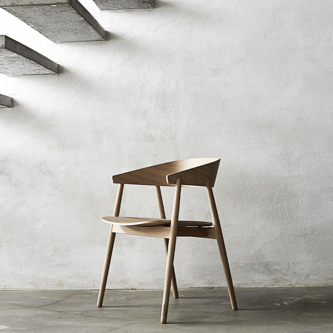 BY Kato AC2 Side Chair - Modern Wooden Dining Chair with Upholstered Seat - Perfect for Kitchen, Dining Room, and Office Workspace