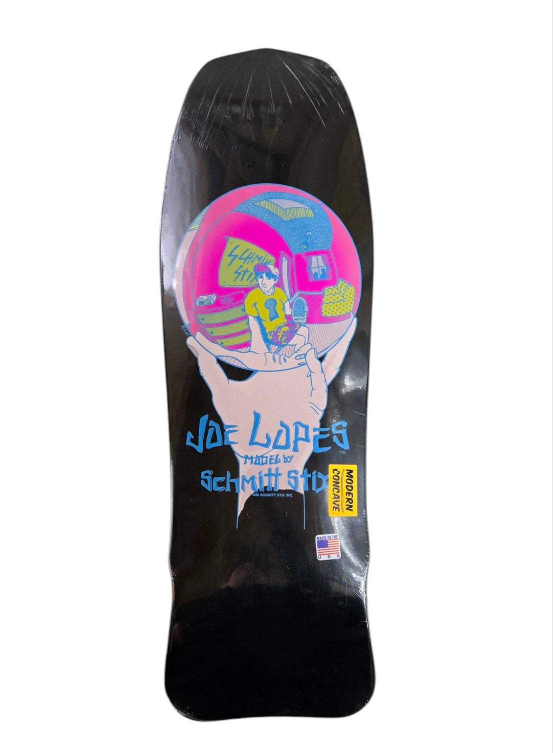 Schmitt Stix JOE LOPES CRYSTAL BALL Modern Reissue Skateboard Deck - Black | Premium Skateboard for Street & Park Riding | Perfect for Skaters & Collectors