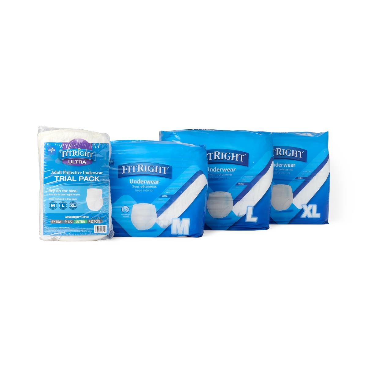 FitRight Ultra Adult Incontinence Underwear for Women & Men - Premium Absorbent Leak-Proof Underwear for Overnight Protection, Postpartum & Bladder Control - Comfortable Disposable Briefs for Active Lifestyle