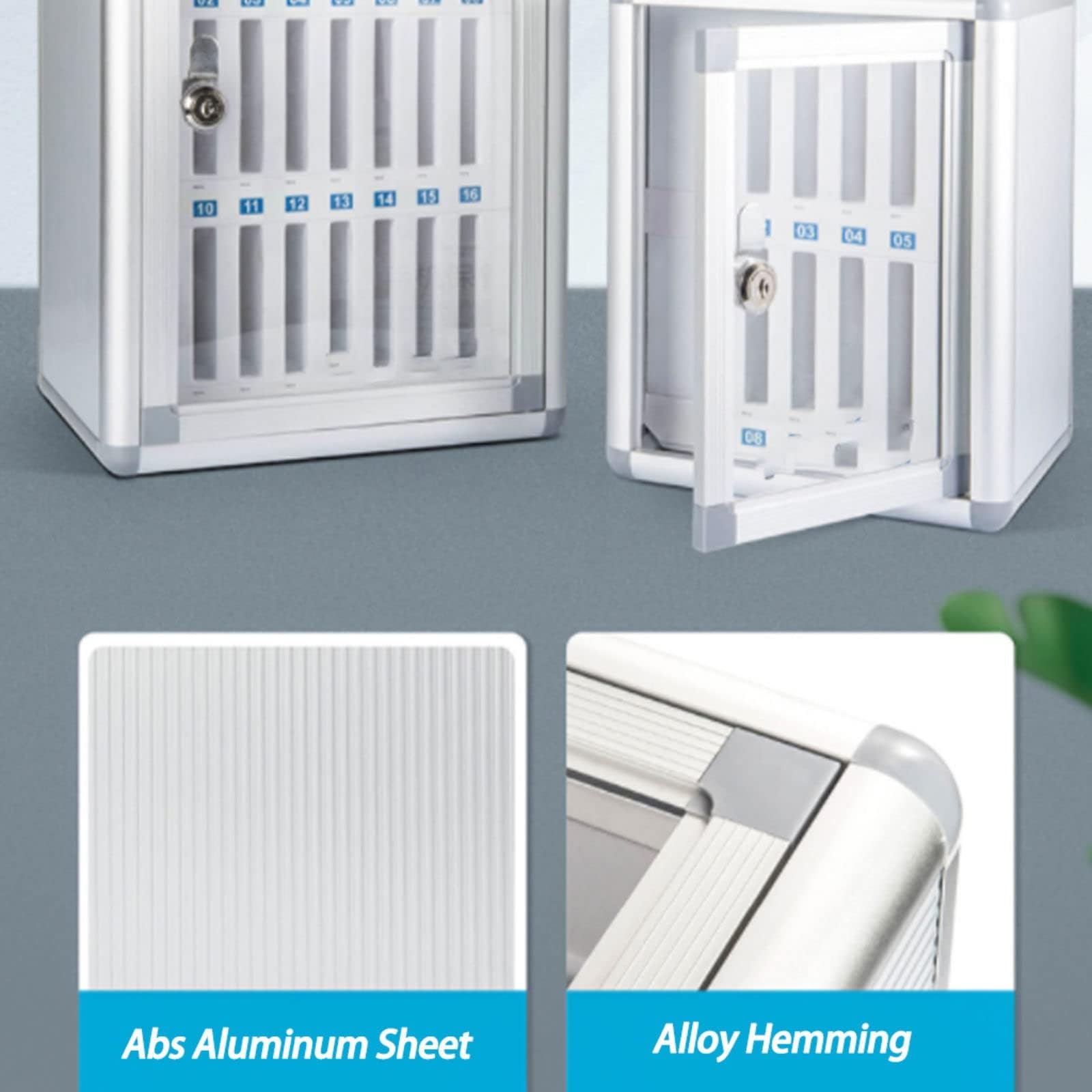 Wall-Mounted Cell Phone Storage Locker with Safety Lock - 12 Slot Organizer for Classroom & Office Use | Portable Handheld Design for Easy Transport | Perfect for Schools, Meetings & Shared Workspaces