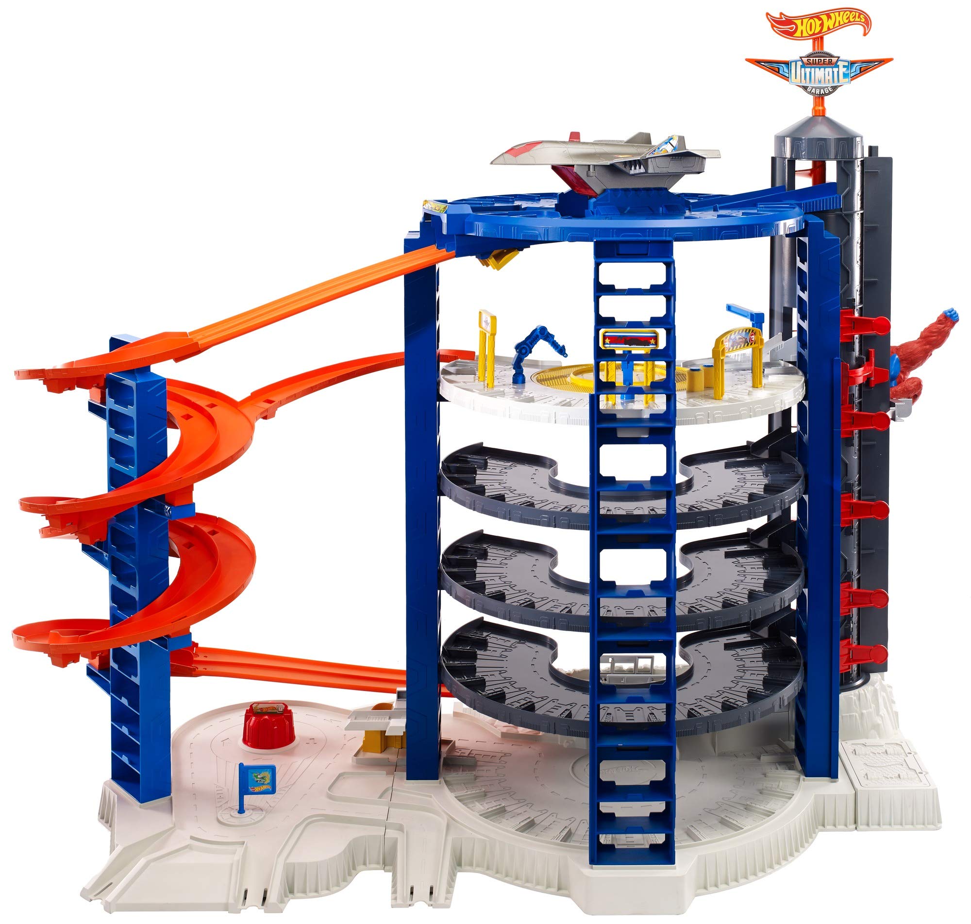 Hot Wheels Super Ultimate Garage Toy Car Track Set with 4 1:64 Scale Die-Cast Cars | 3+ Feet Tall Playset with Motorized Gorilla & Storage for 140 Cars | Amazon Exclusive | Perfect for Kids' Birthday Gifts & Racing Playtime