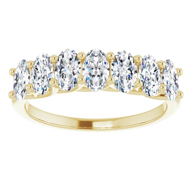 1.47 Carat Oval Cut Diamond Wedding Band - Trellis Style Engagement Ring for Women - Perfect for Bridal, Anniversary & Special Occasions