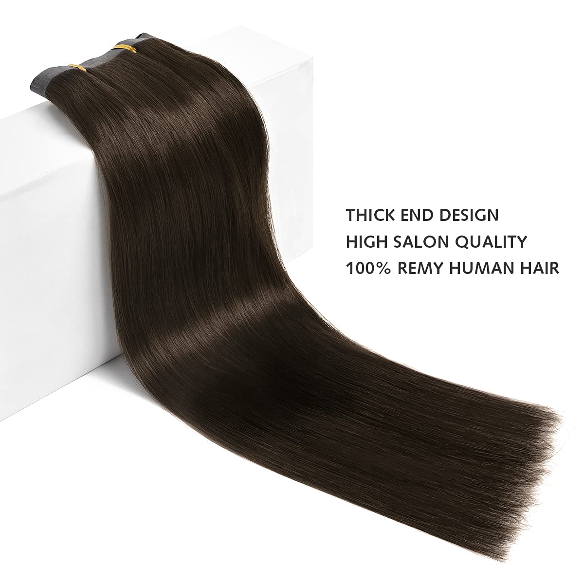 Rose Bud Clip-In Hair Extensions - 7Pcs 16 Clips Real Human Remy Hair - Seamless Weft for Natural Volume & Length - Perfect for Parties, Weddings & Daily Styling