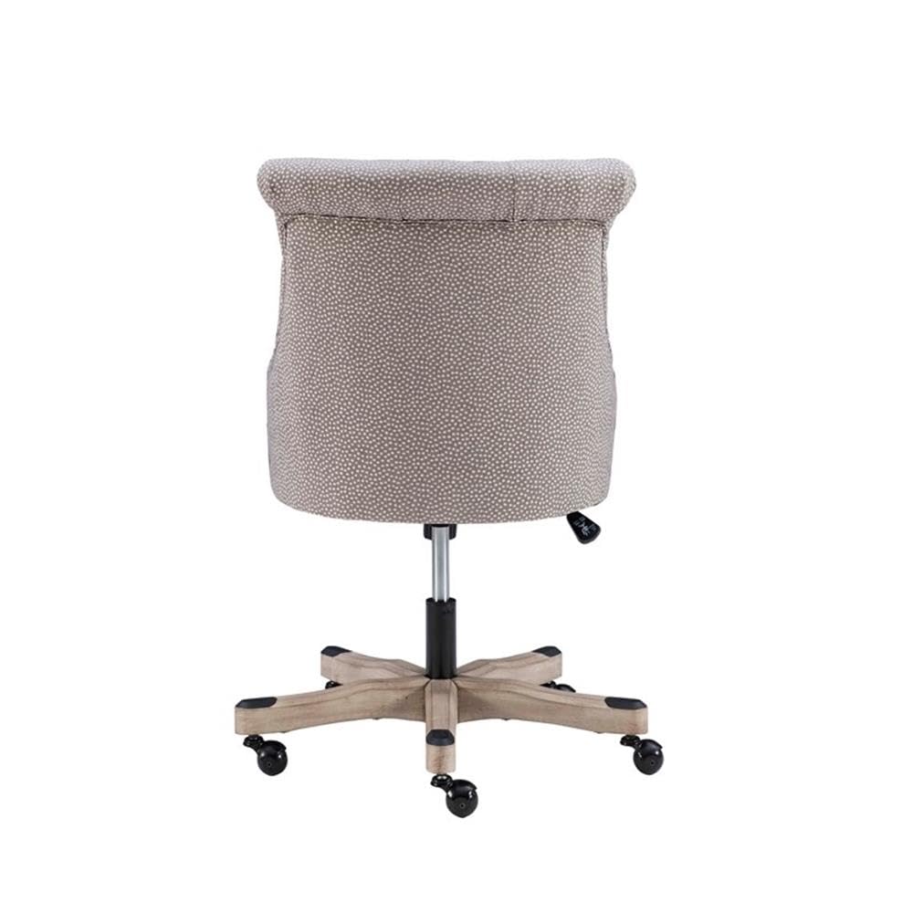 UrbanPro Transitional Wood & Fabric Office Chair in Light Gray - Ergonomic Comfort for Home & Office Workspaces