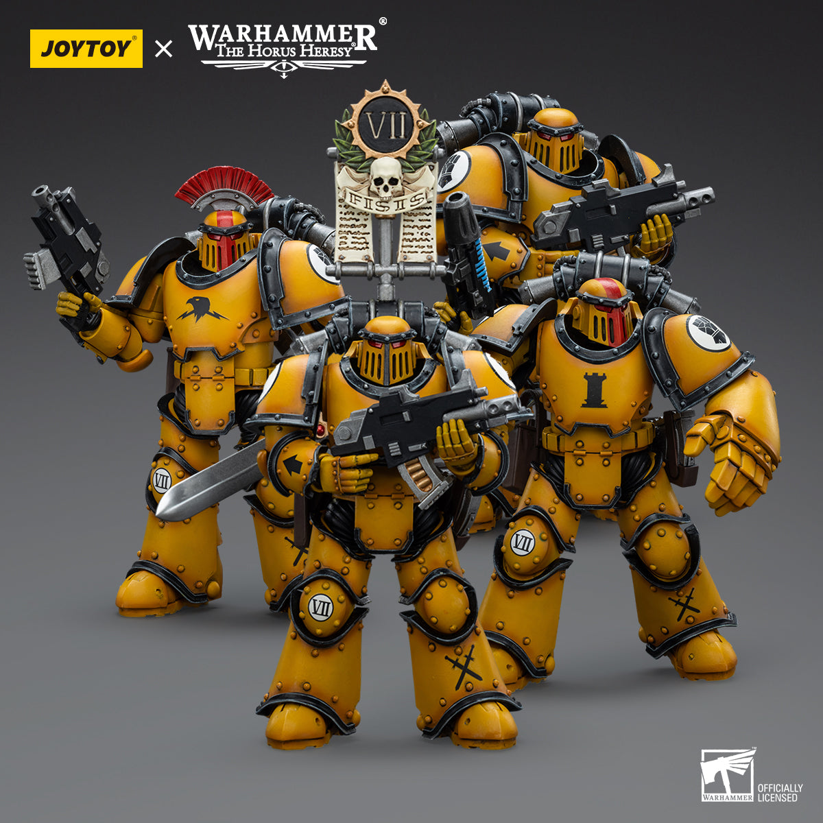 1/18 JOYTOY Warhammer The Horus Heresy Imperial Fists Legion MkIII Tactical Squad Action Figure - Collectible Military Model for Display & Wargaming Scenes