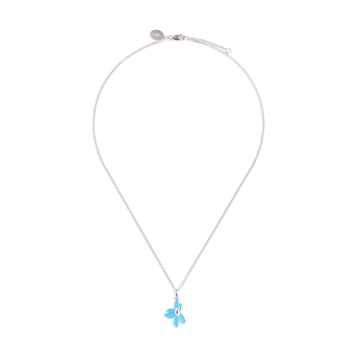 Floating Warped Gestures Necklace 'Azure Blue' - Elegant Statement Jewelry for Women | Perfect for Parties, Weddings & Special Occasions