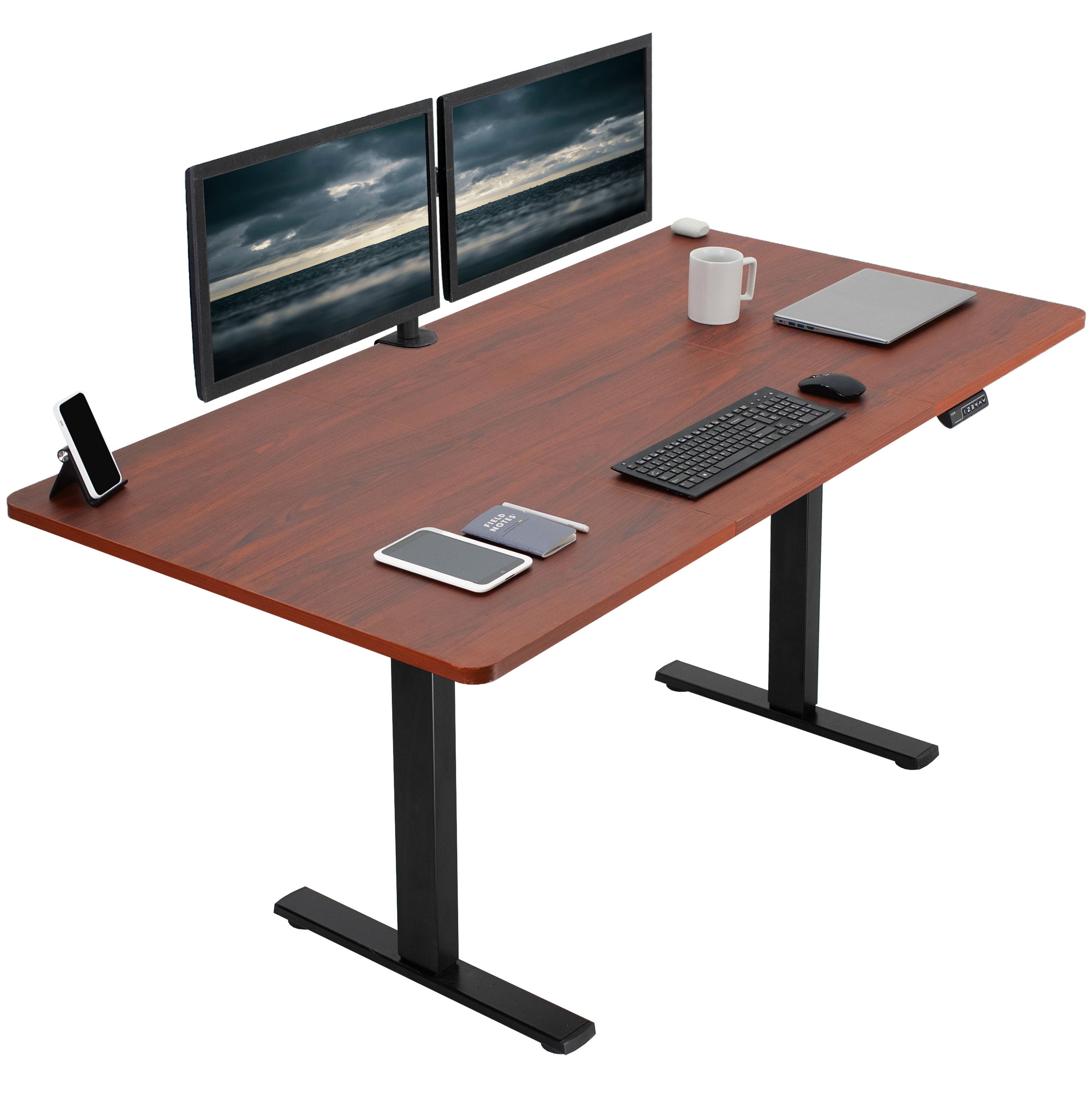 1B Split Top Series Single Motor Electric Standing Desk with Push Button Memory Controller - Perfect for Home Office, Gaming & Study Workspace